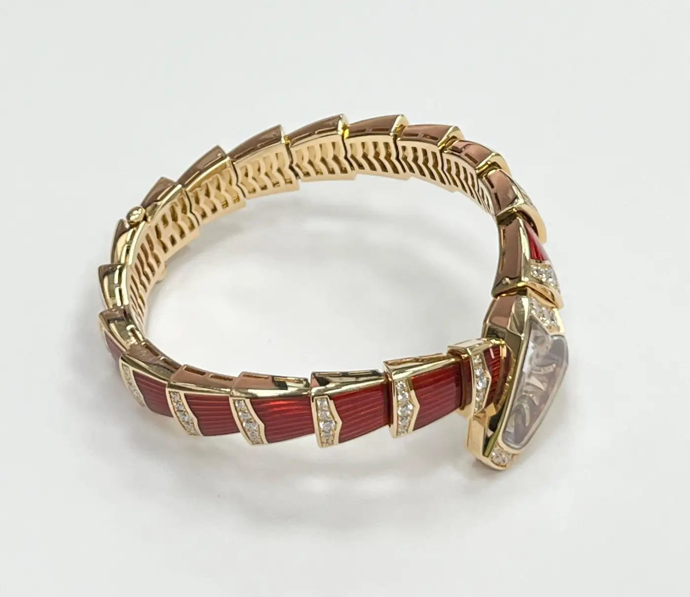 Bulgari Serpenti 18K Gold Diamond Wristwatch