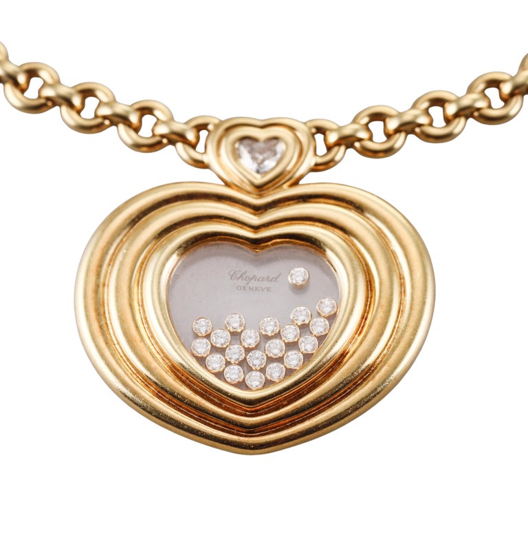 Chopard Happy Diamonds Large Heart Yellow Gold Pendant Necklace