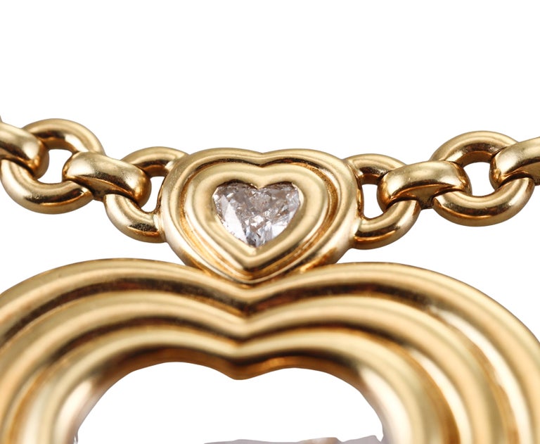 Chopard Happy Diamonds Large Heart Yellow Gold Pendant Necklace