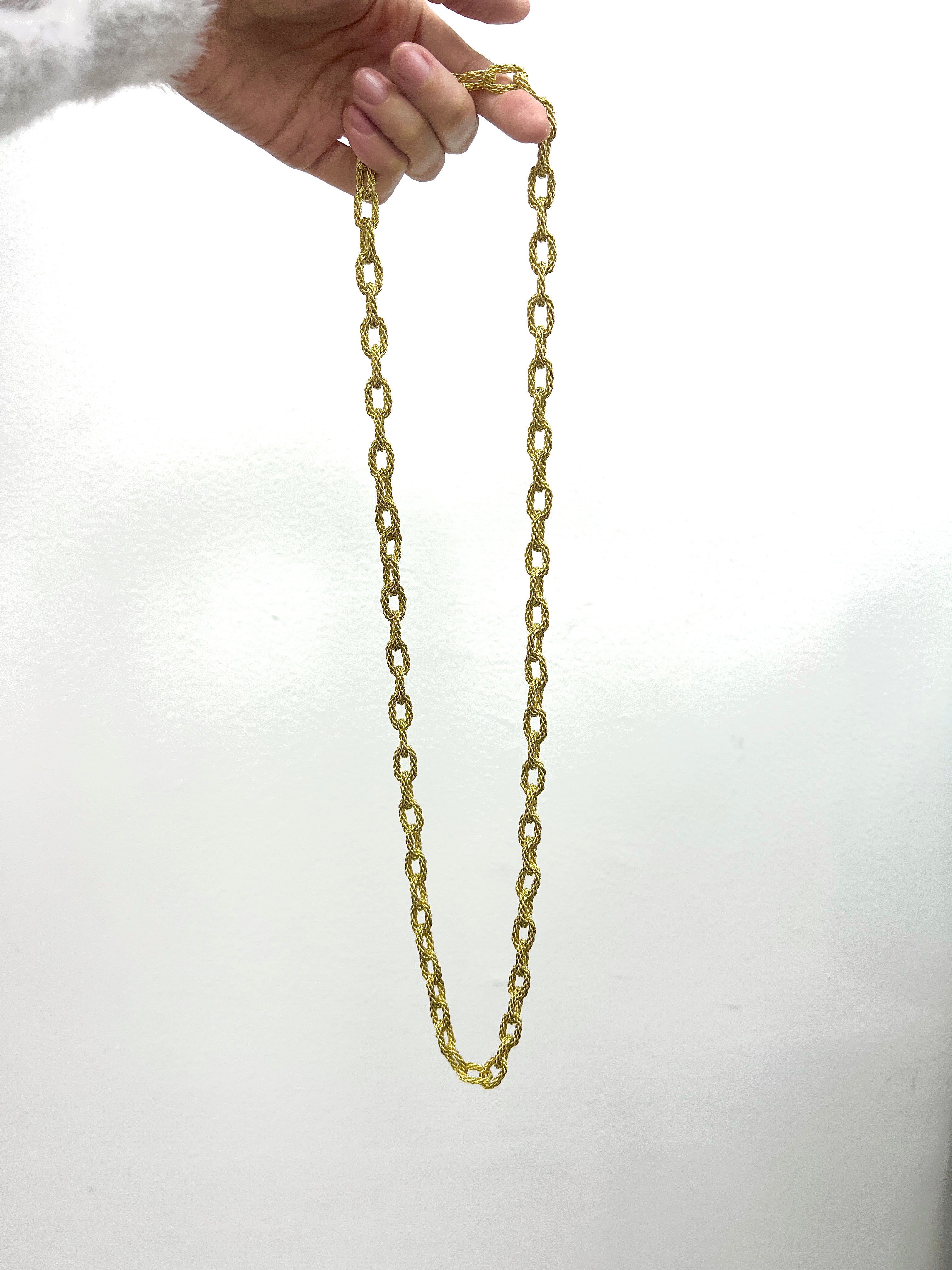 Tiffany & Co 18k Yellow Gold Rope Link Necklace