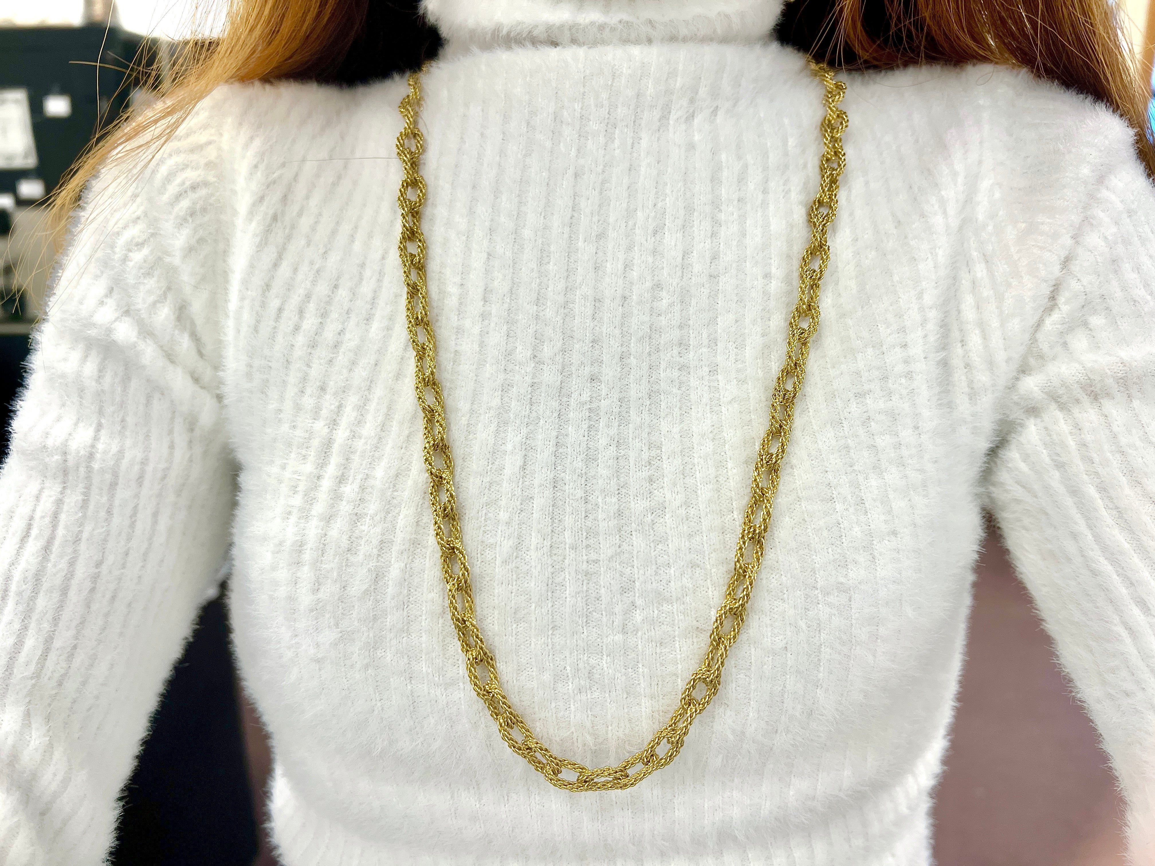 Tiffany & Co 18k Yellow Gold Rope Link Necklace