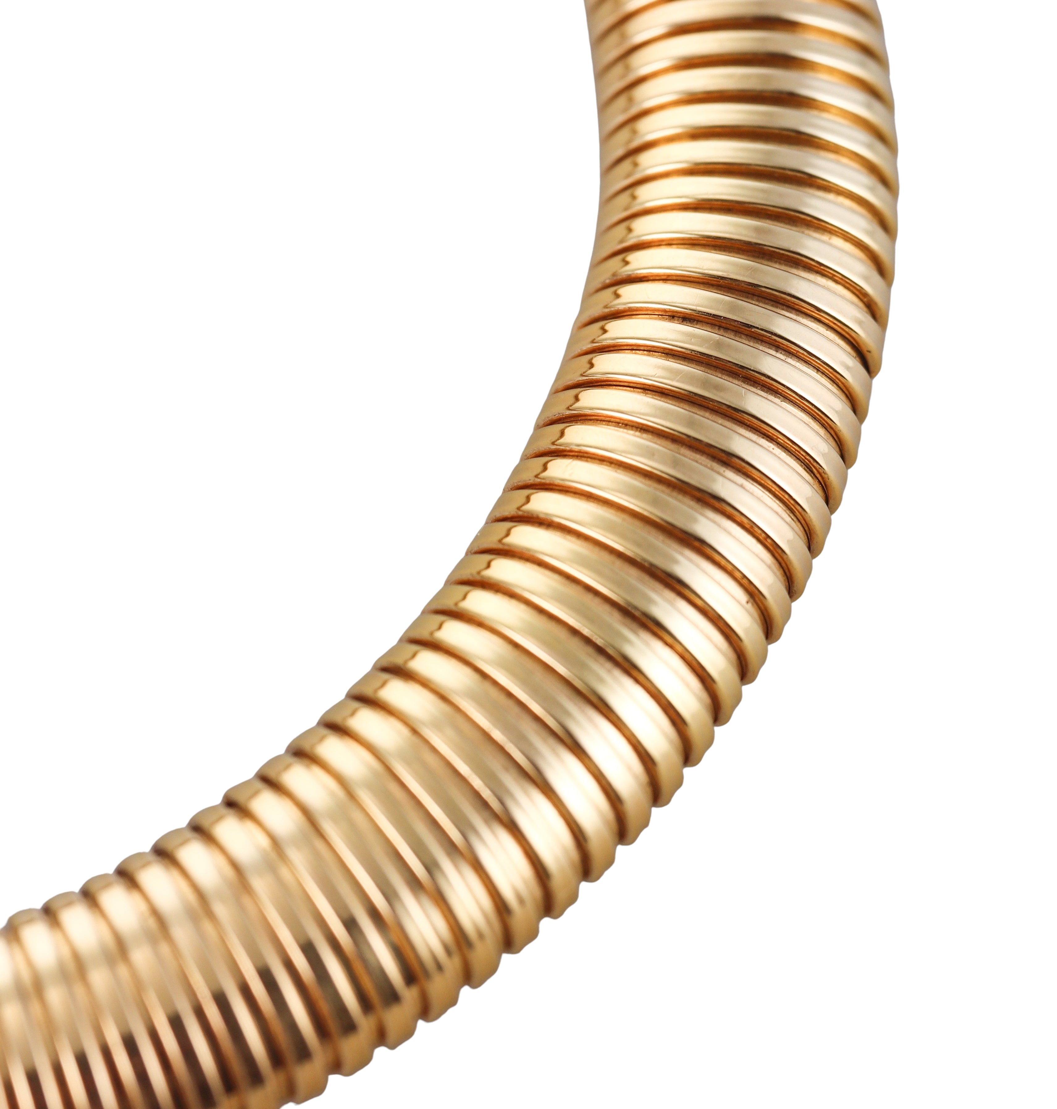 Tiffany & Co Midcentury Gold Tubogas Style Necklace