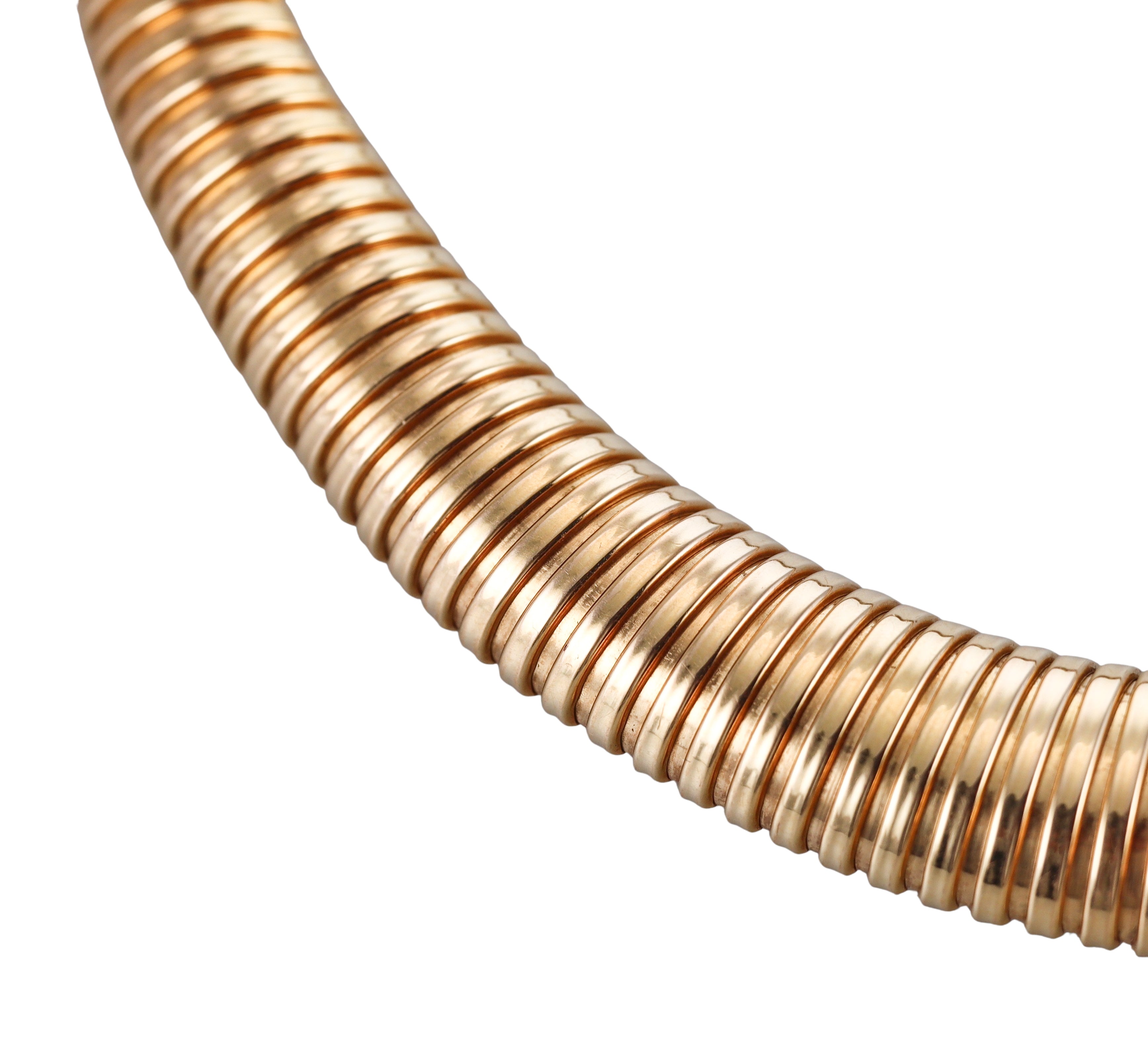 Tiffany & Co Midcentury Gold Tubogas Style Necklace