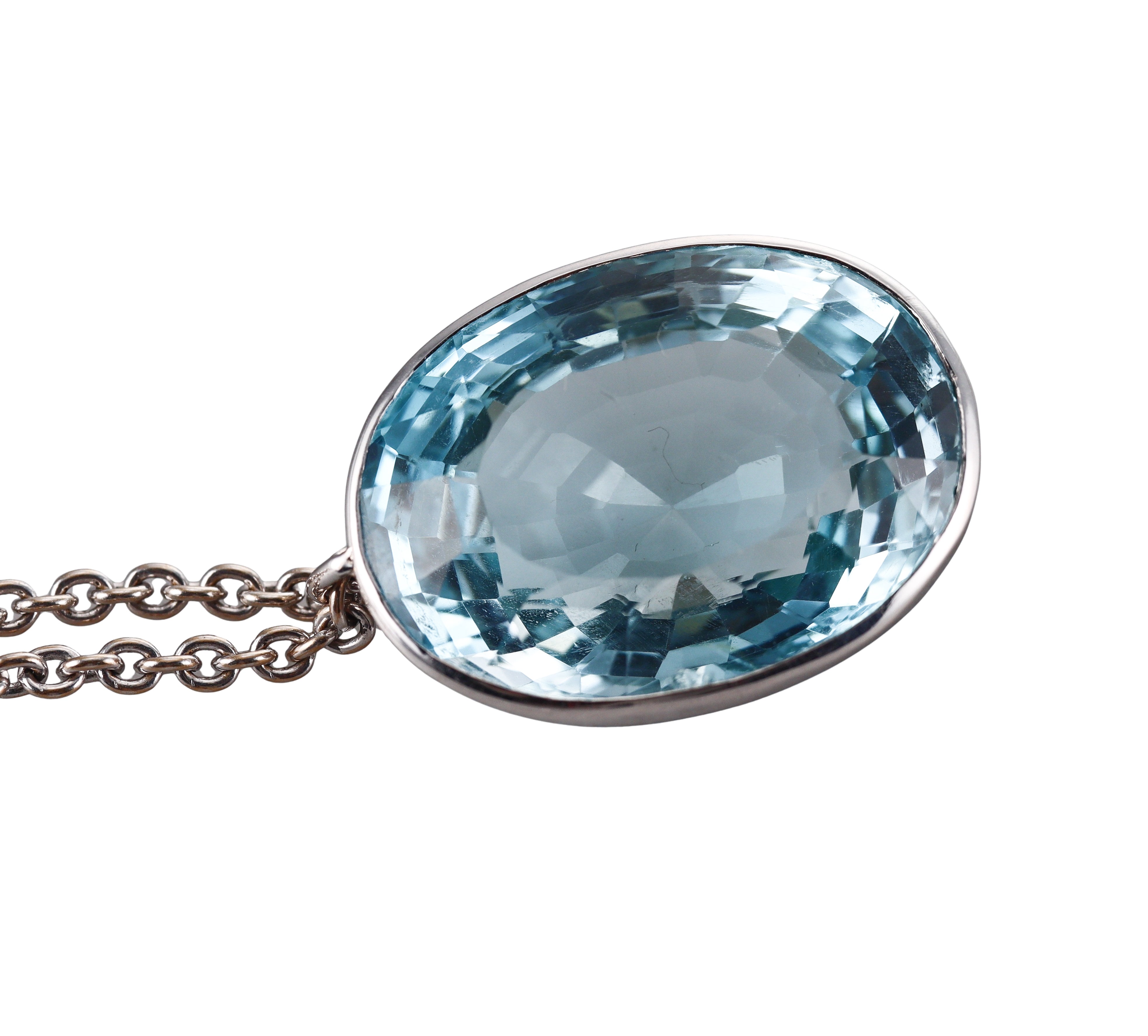 Bulgari 82 Carat Aquamarine Gold Pendant Necklace