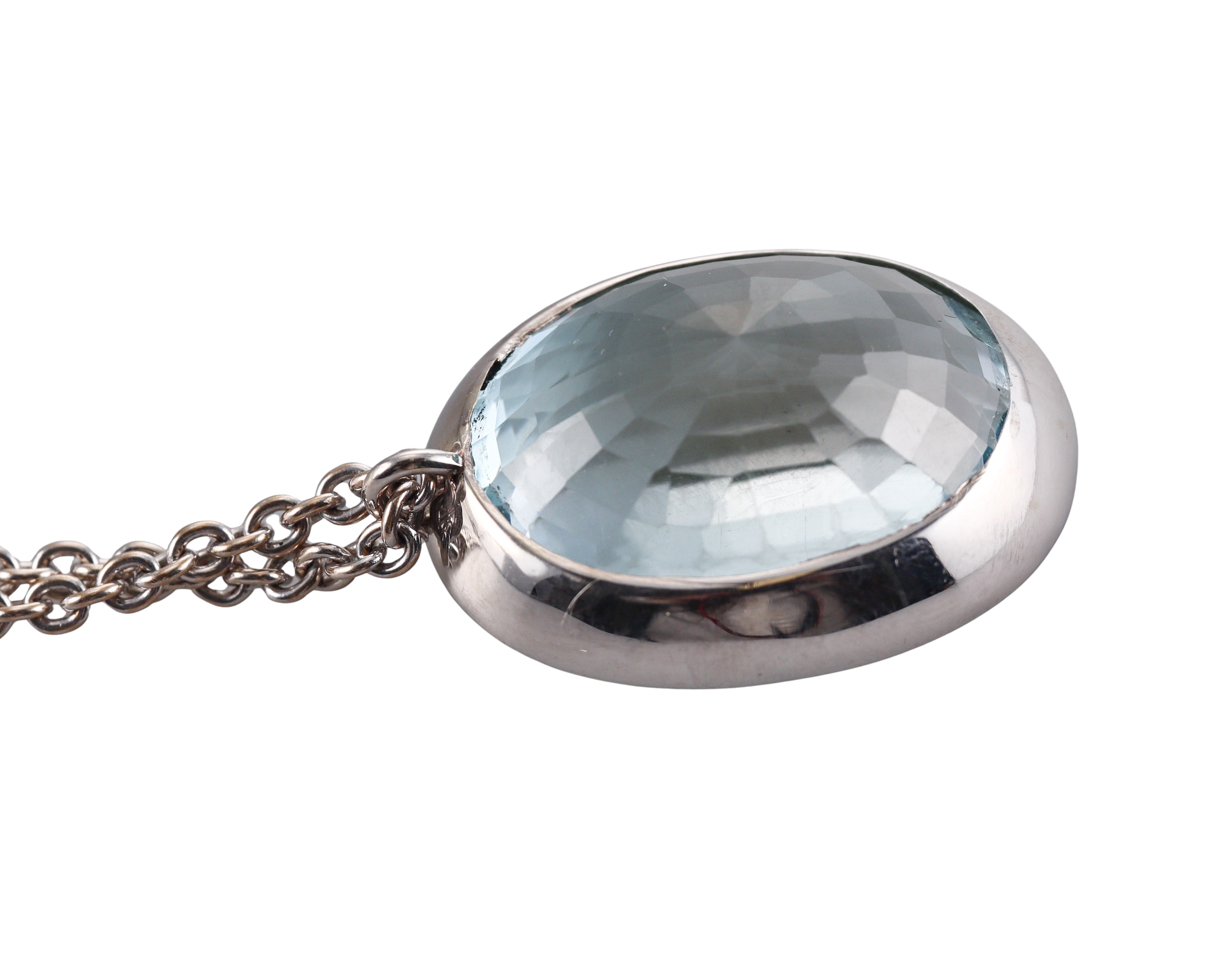 Bulgari 82 Carat Aquamarine Gold Pendant Necklace