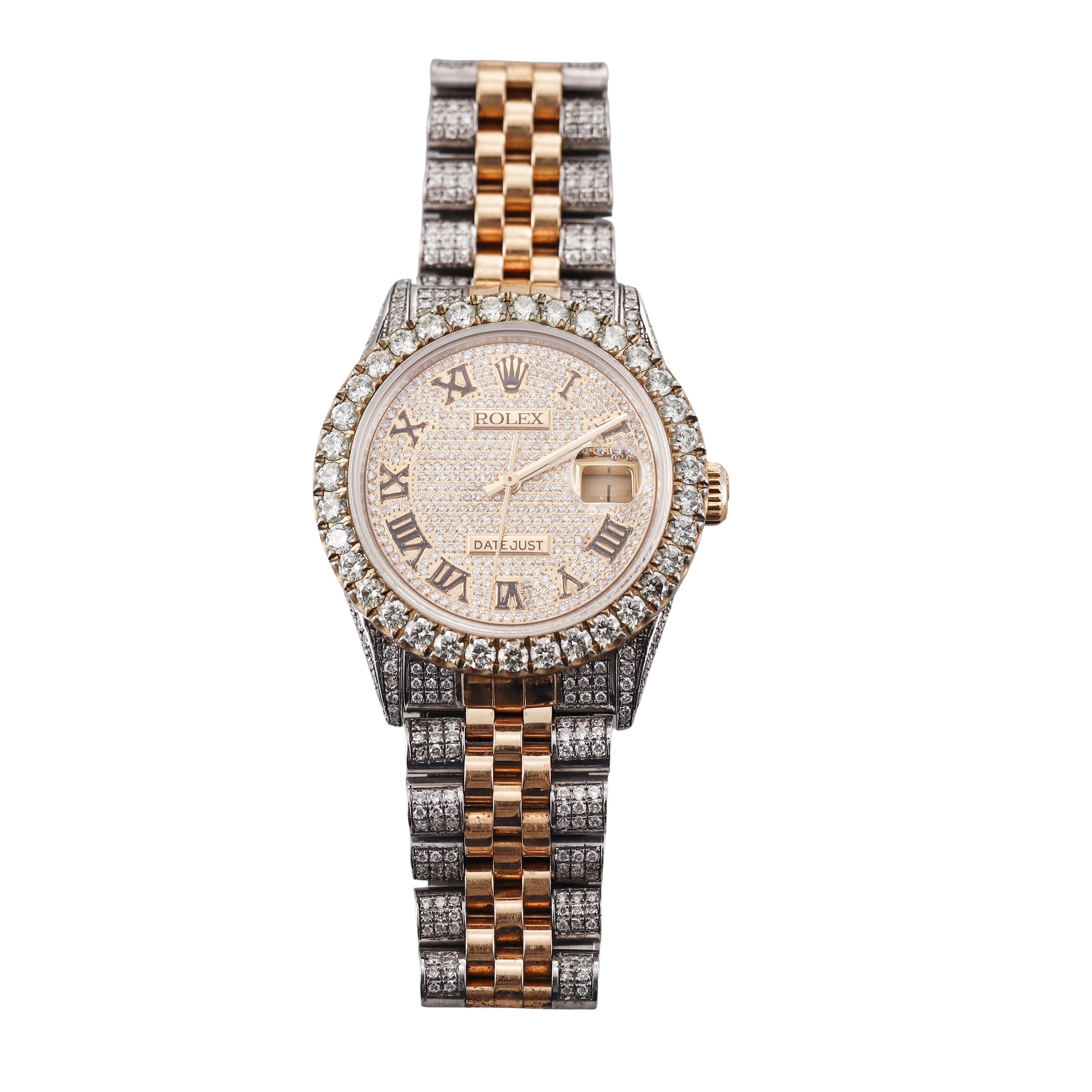 Rolex Datejust All Diamond Two Tone Men's Watch