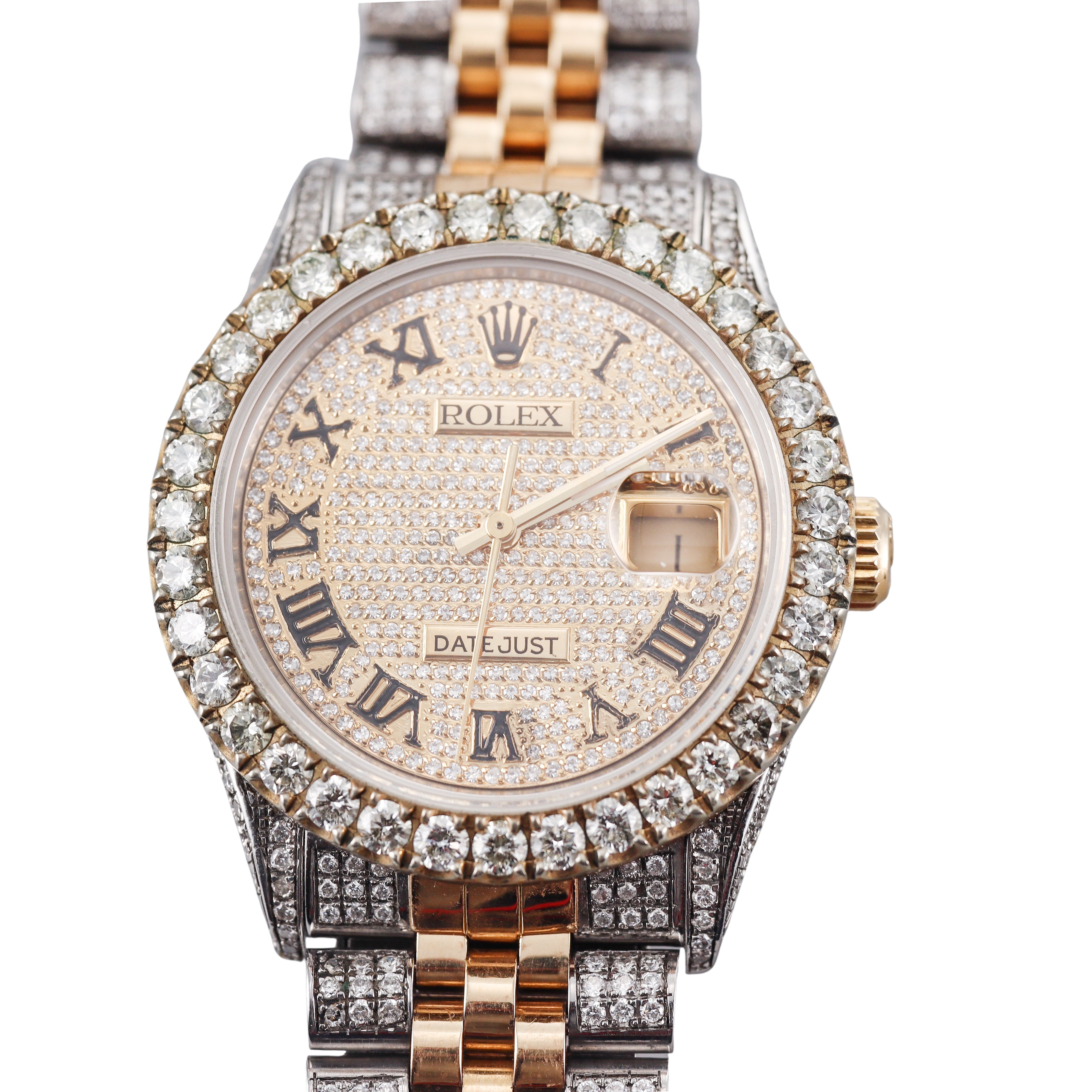 Rolex Datejust All Diamond Two Tone Men's Watch