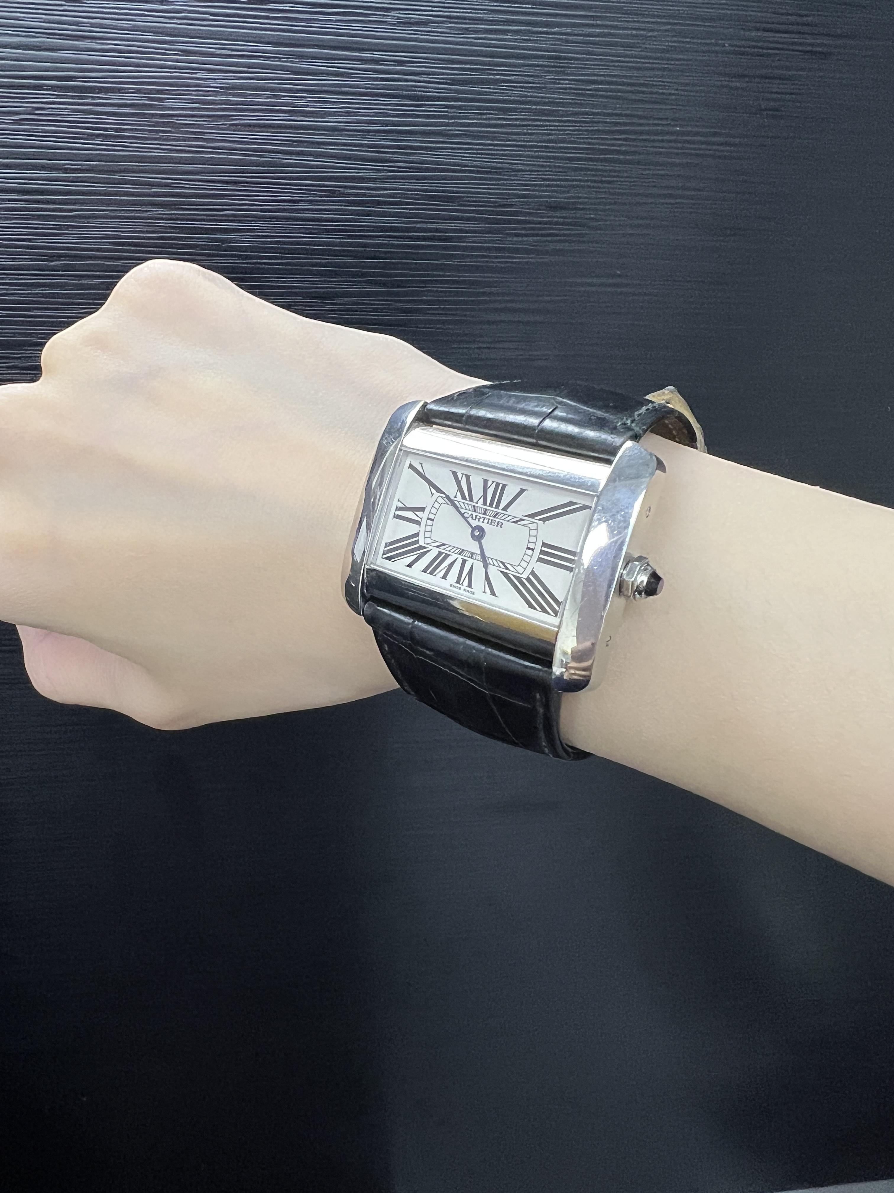 Cartier Tank Divan Stainless Steel Watch