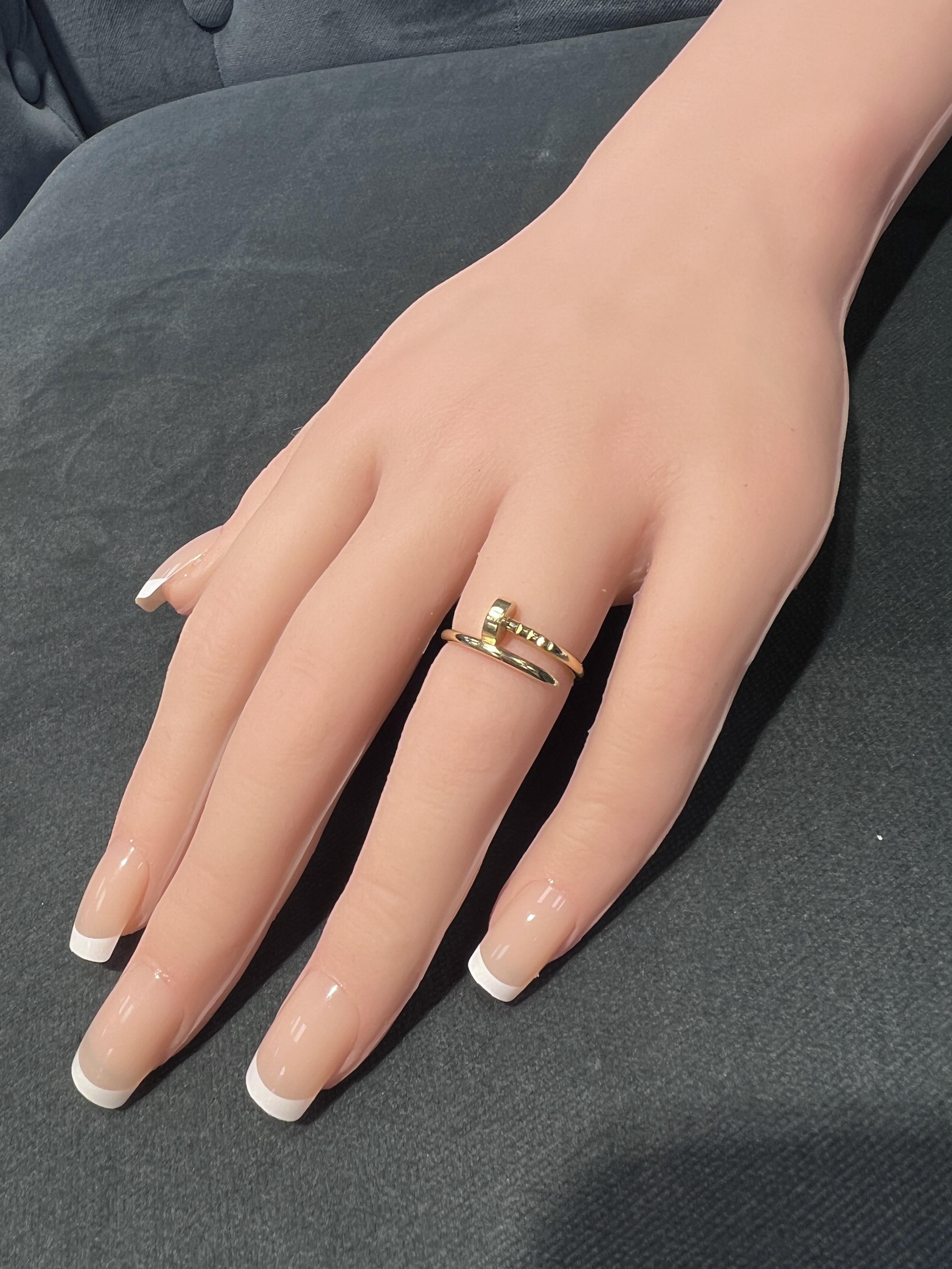 Cartier 18k Yellow Gold Nail Ring Au 750