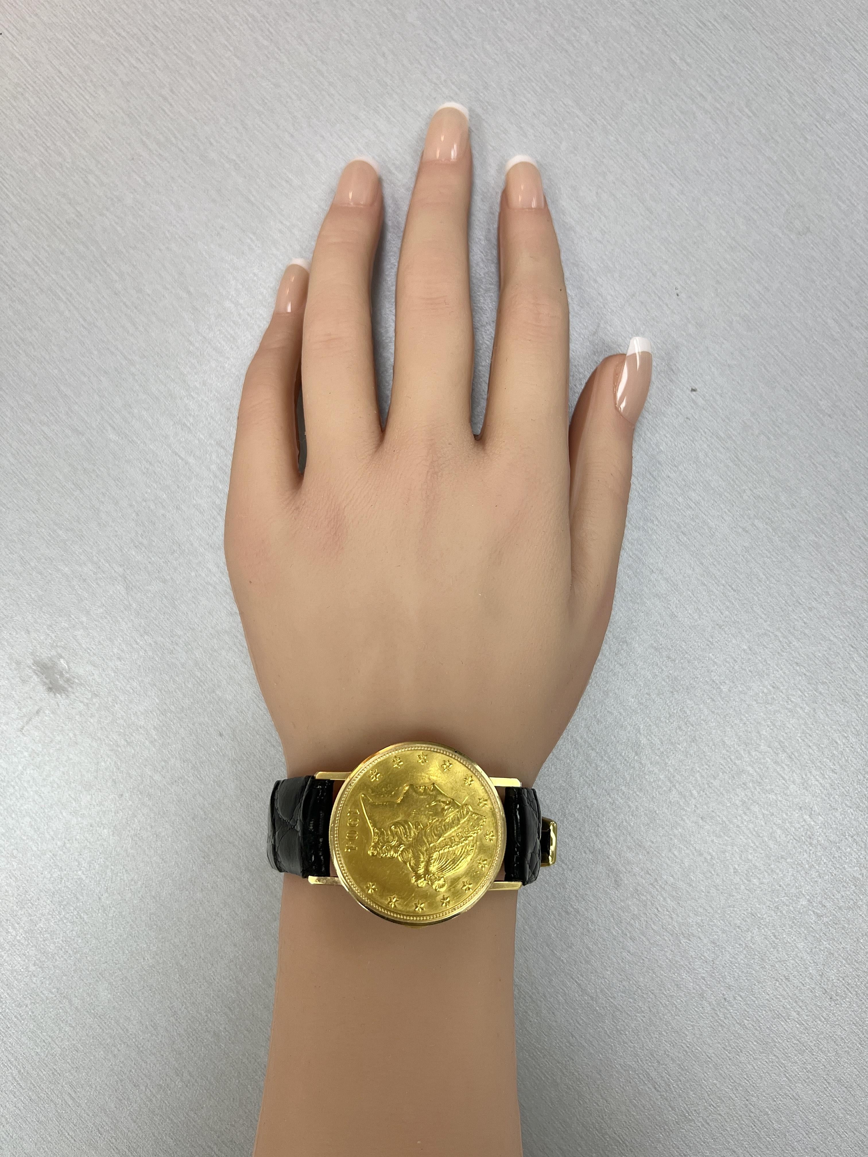 Baume & Mercier 18k Yellow Gold Hidden Dial Coin Watch