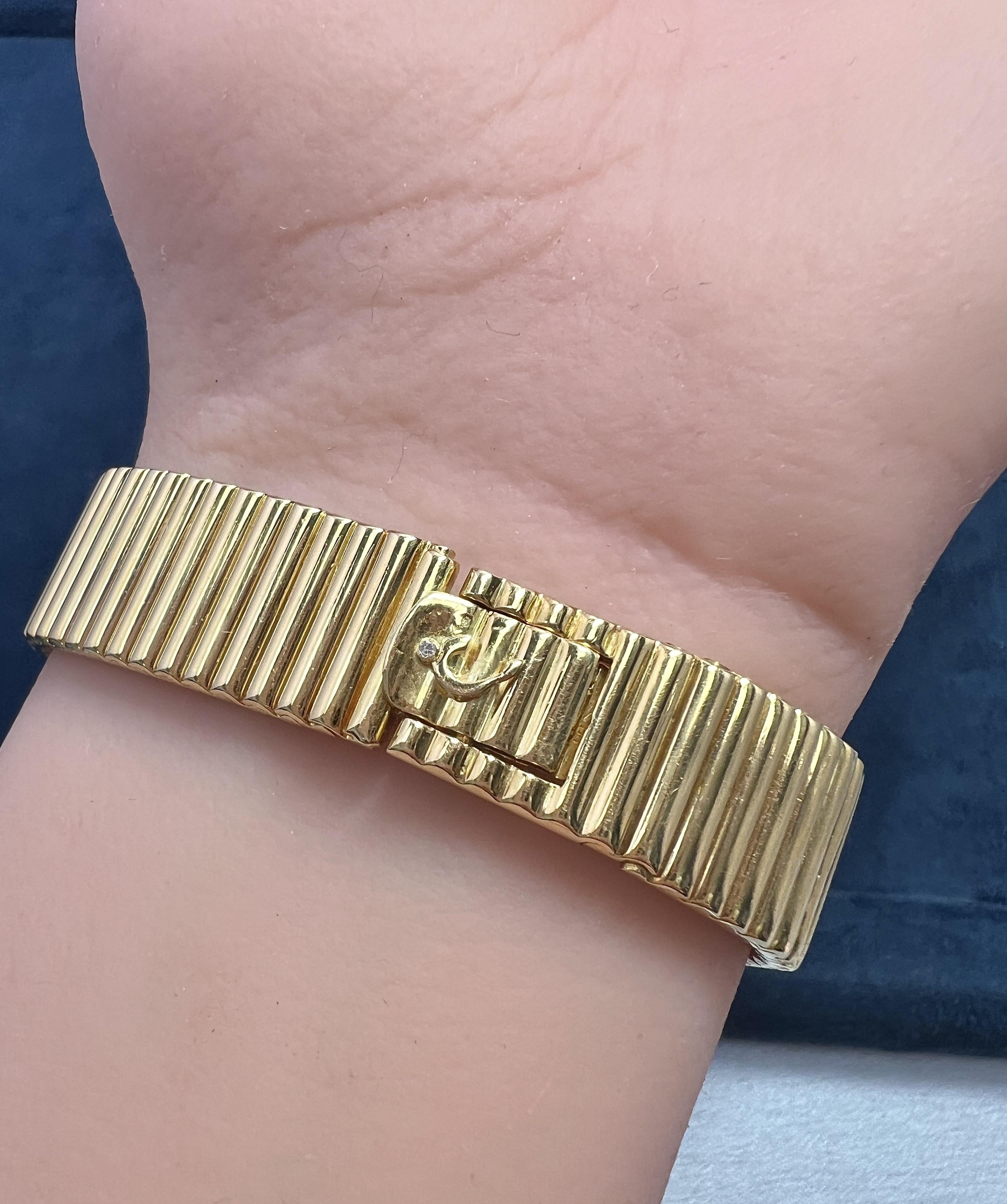 Chopard Happy 18k Yellow Gold Diamond Ladies Watch