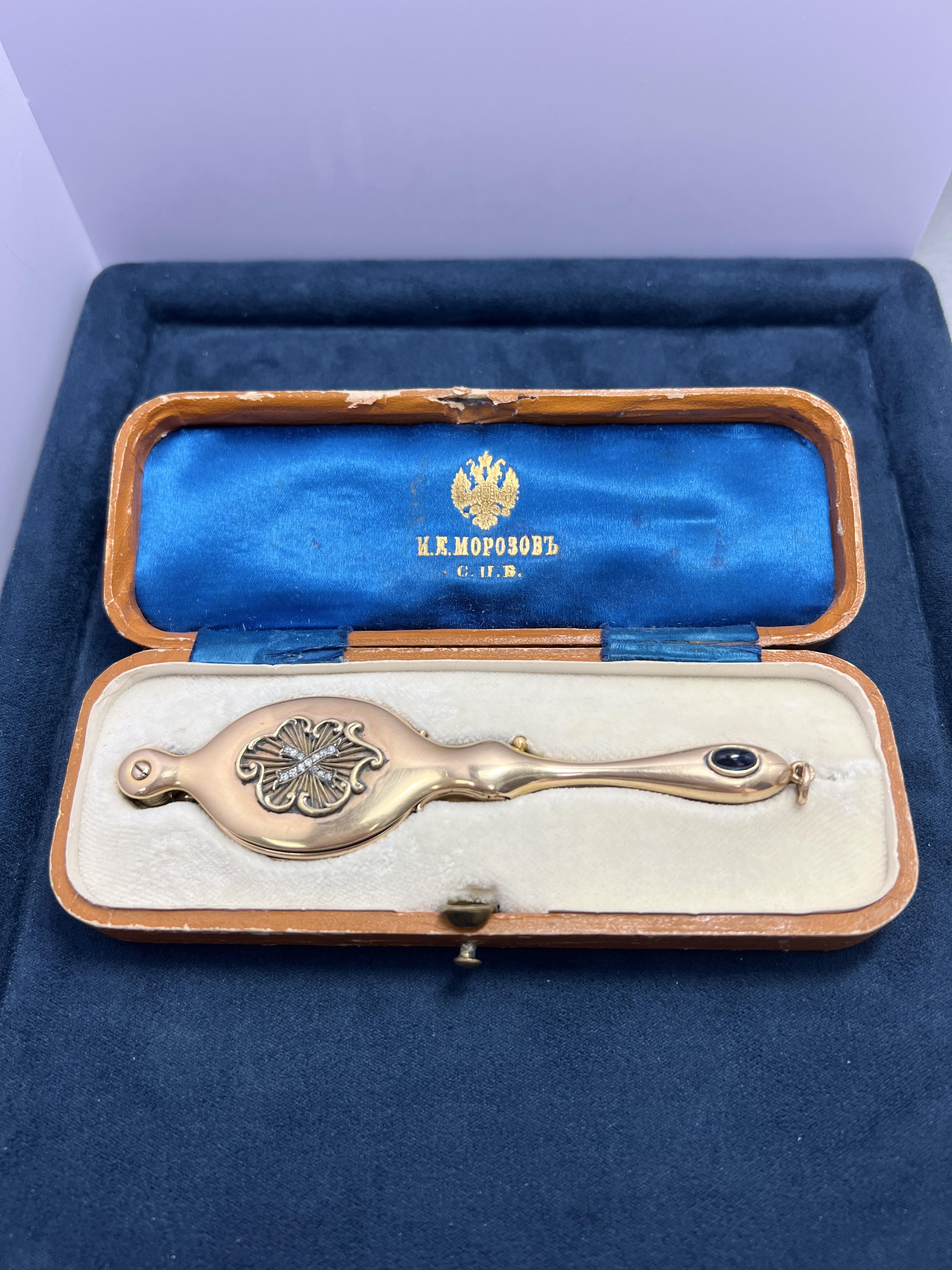 14k Gold and Diamond Lorgnette