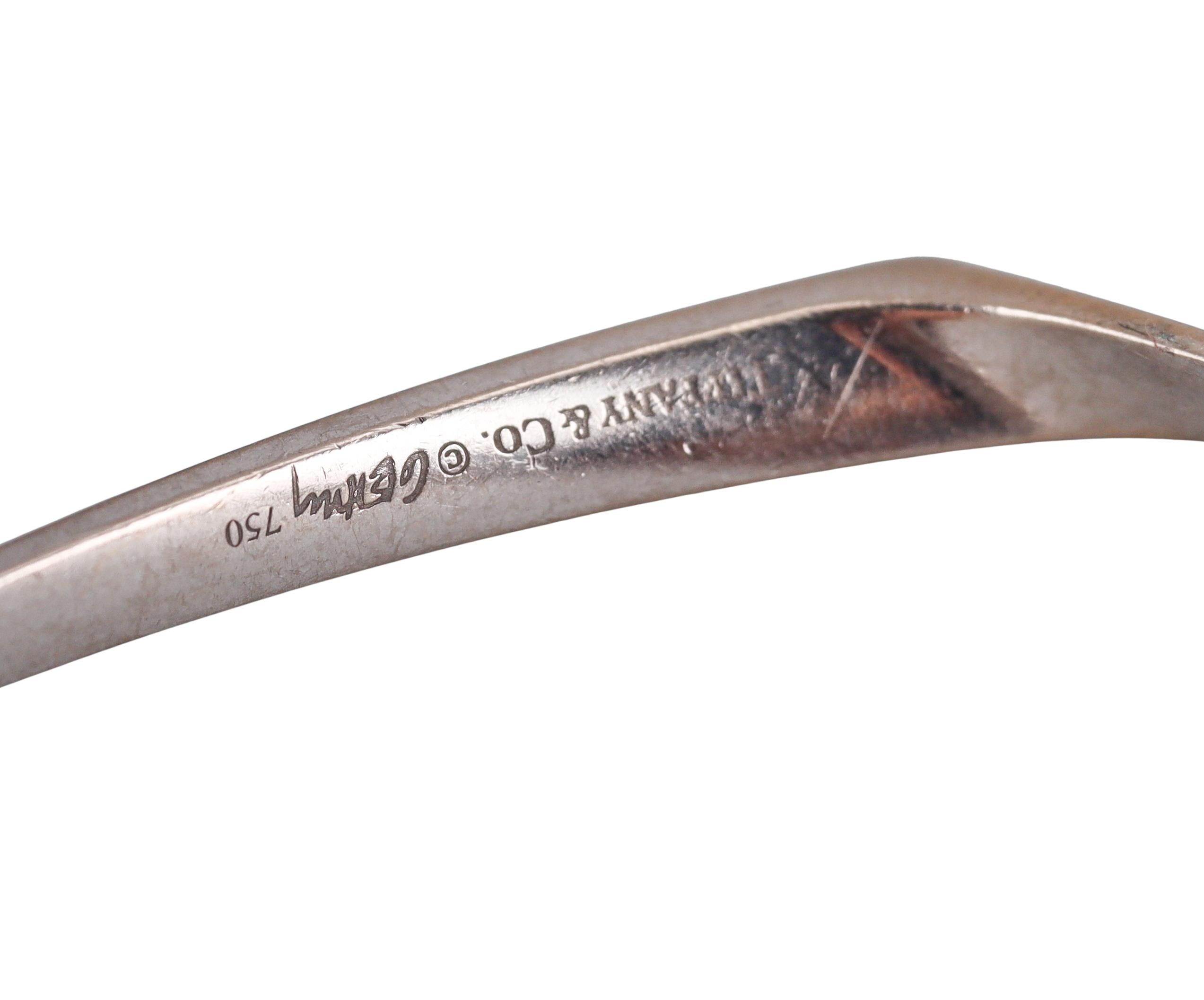 Tiffany & Co Gehry Torque White and Rose Gold Bangle Bracelet Set