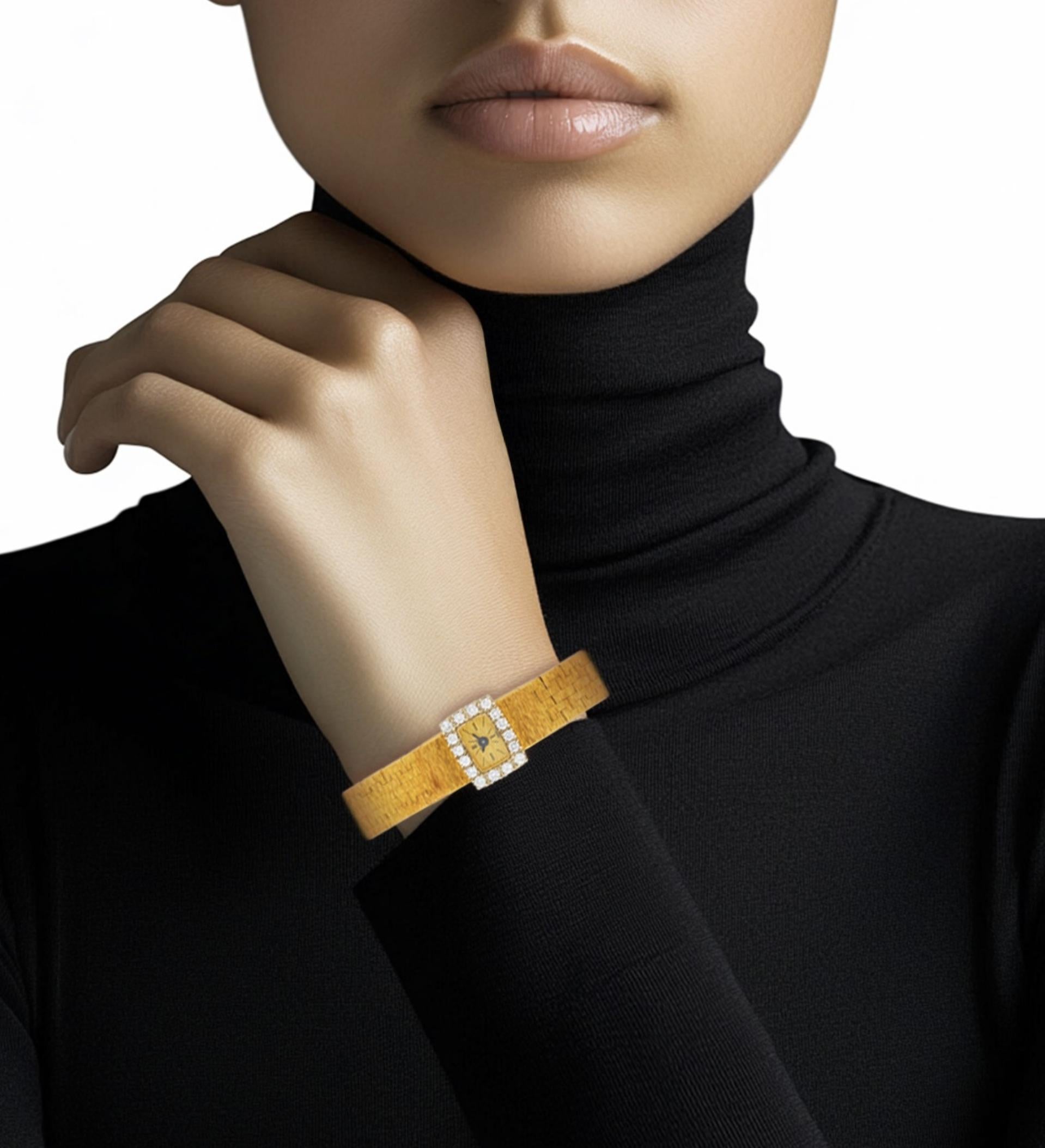 Piaget 18k Gold and Diamond Mechanical Wristwatch