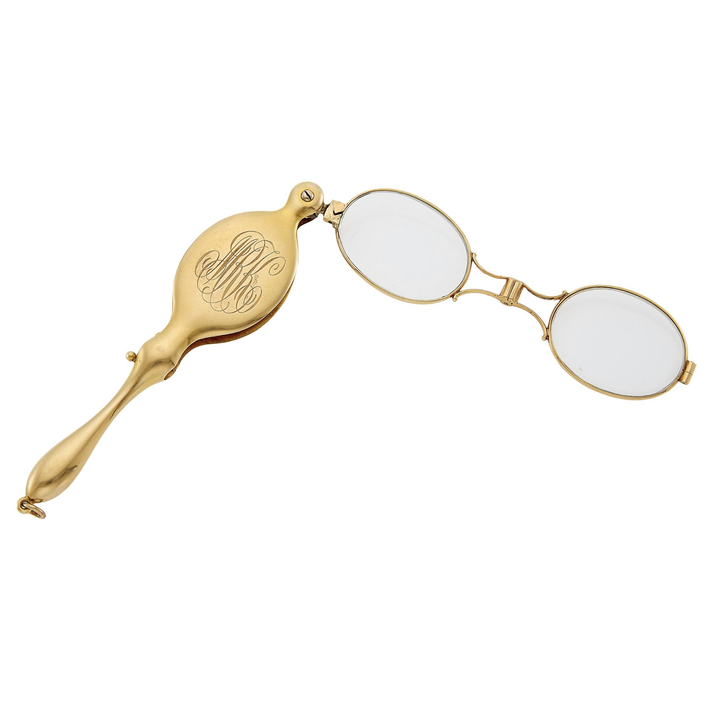 14k Gold and Diamond Lorgnette