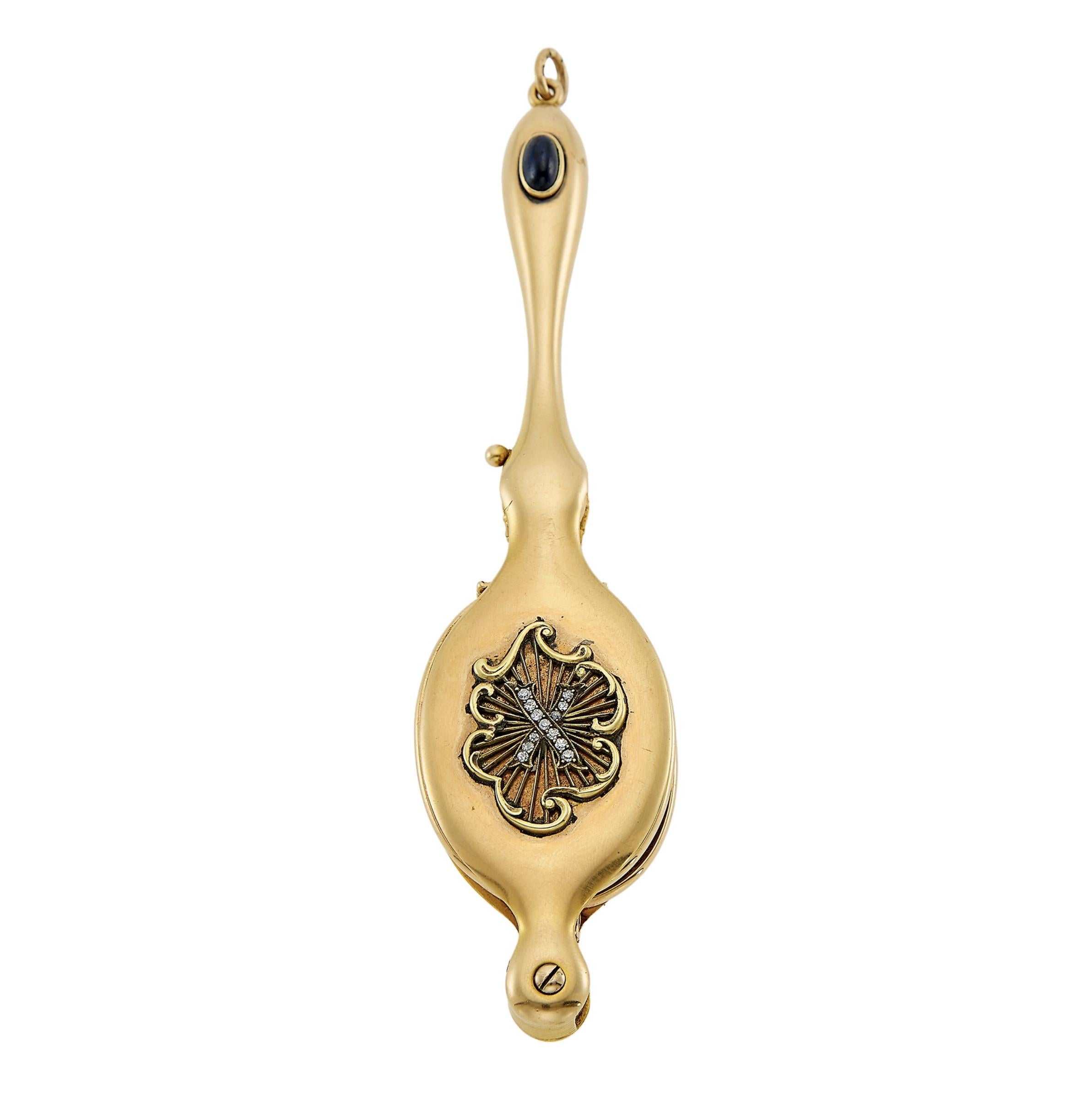 14k Gold and Diamond Lorgnette