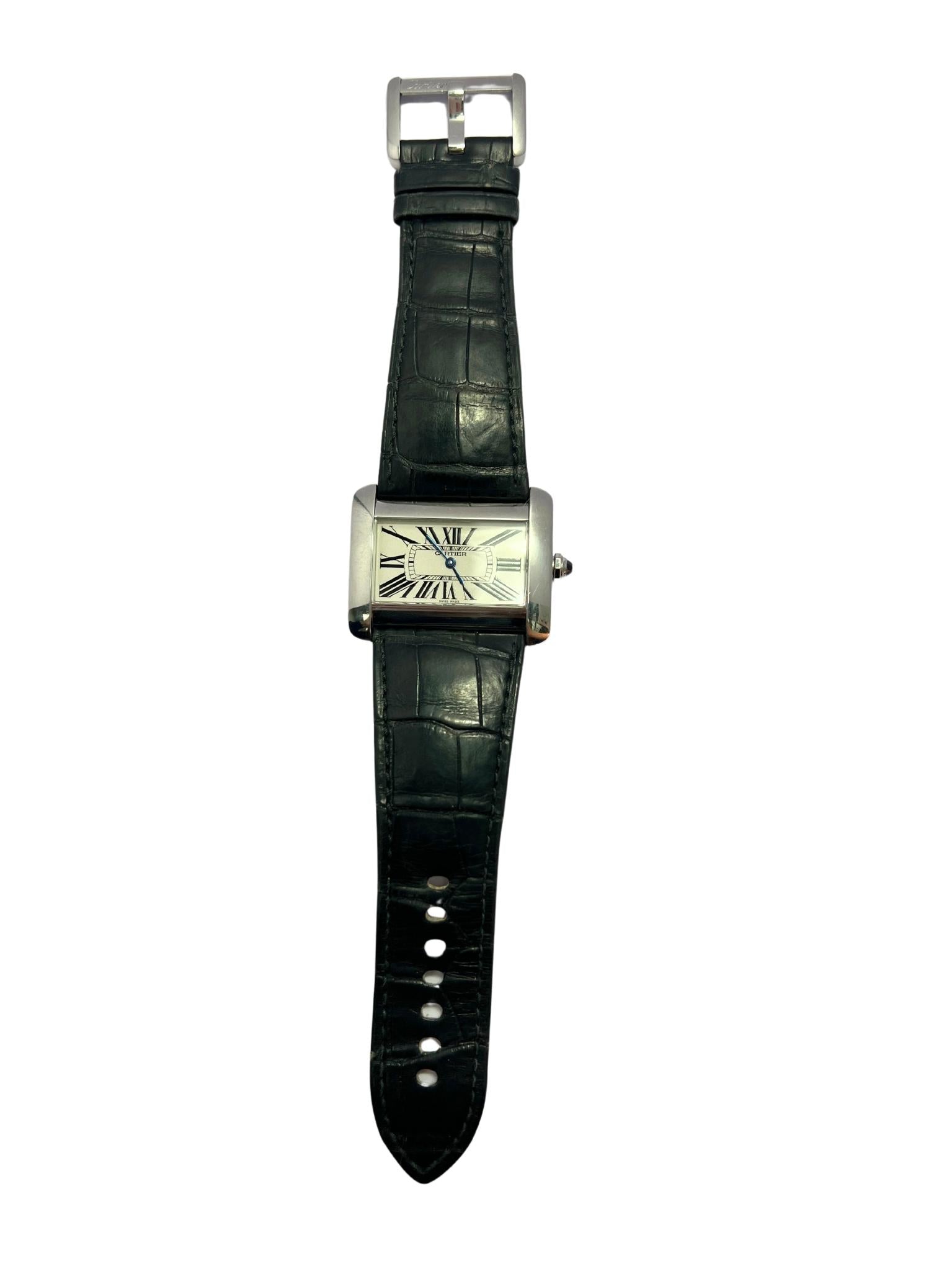 Cartier Tank Divan Stainless Steel Watch