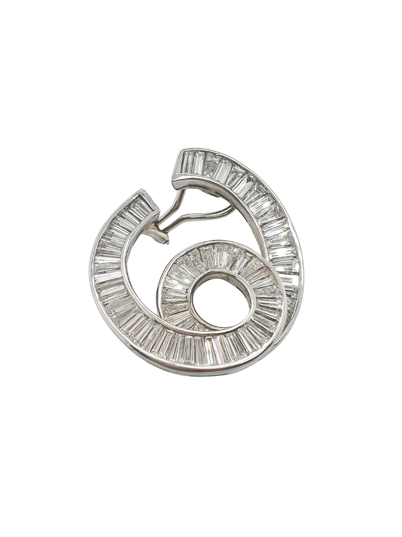 Pair of White Gold and Diamond Earrings
