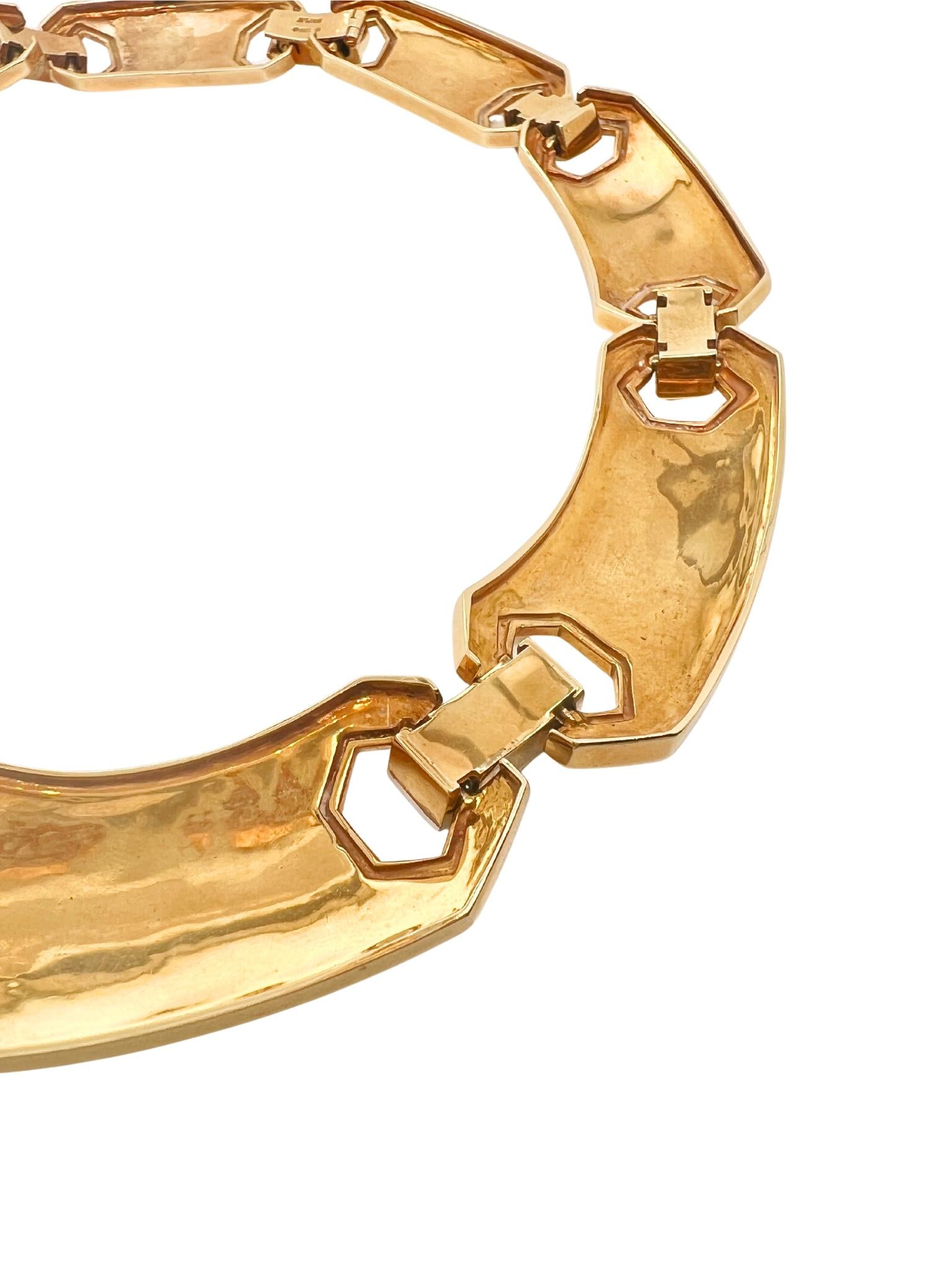 David Webb 18k Yellow Gold Diamond Necklace