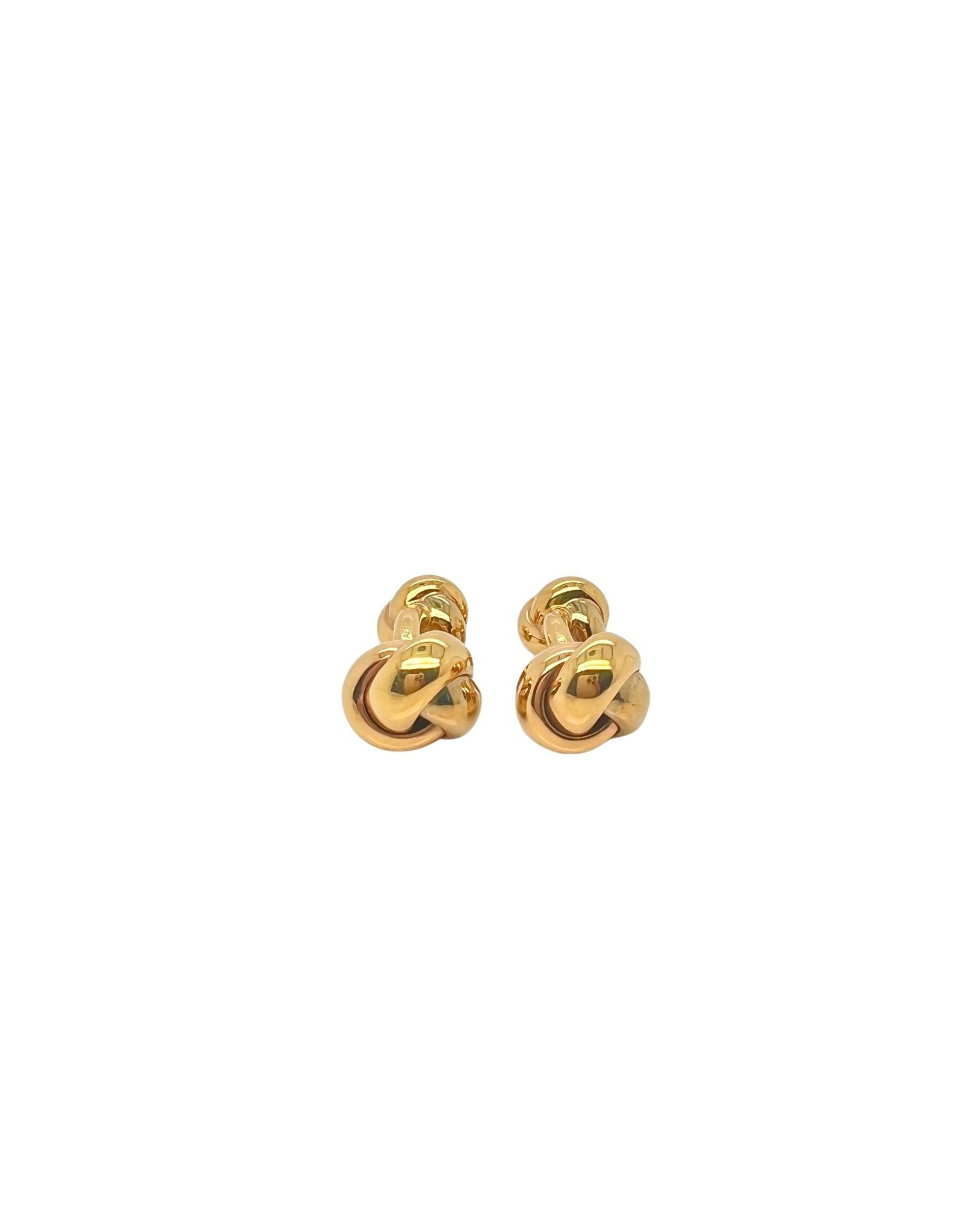 Cartier 18k Gold Knot Cufflinks
