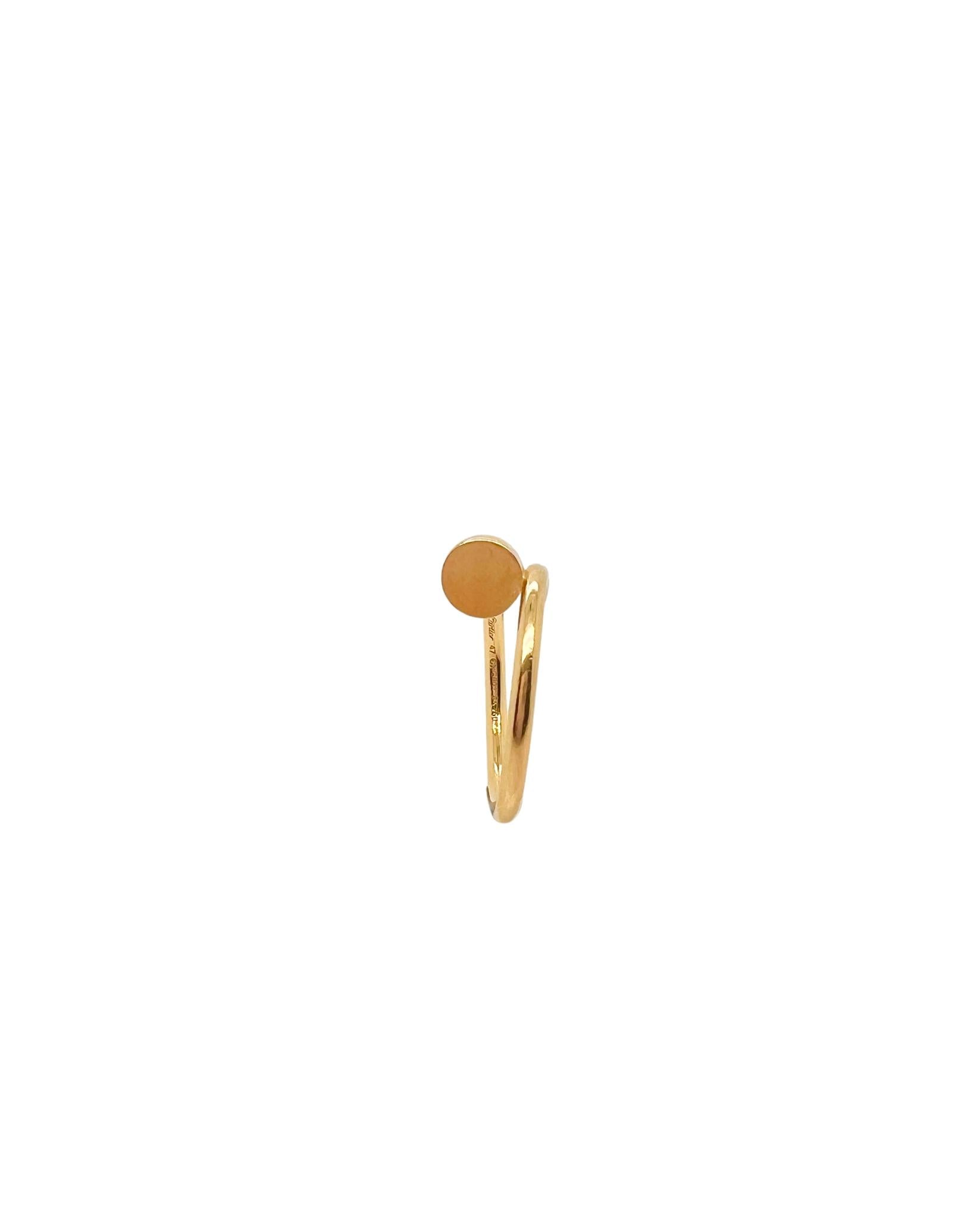 Cartier 18k Yellow Gold Nail Ring Au 750