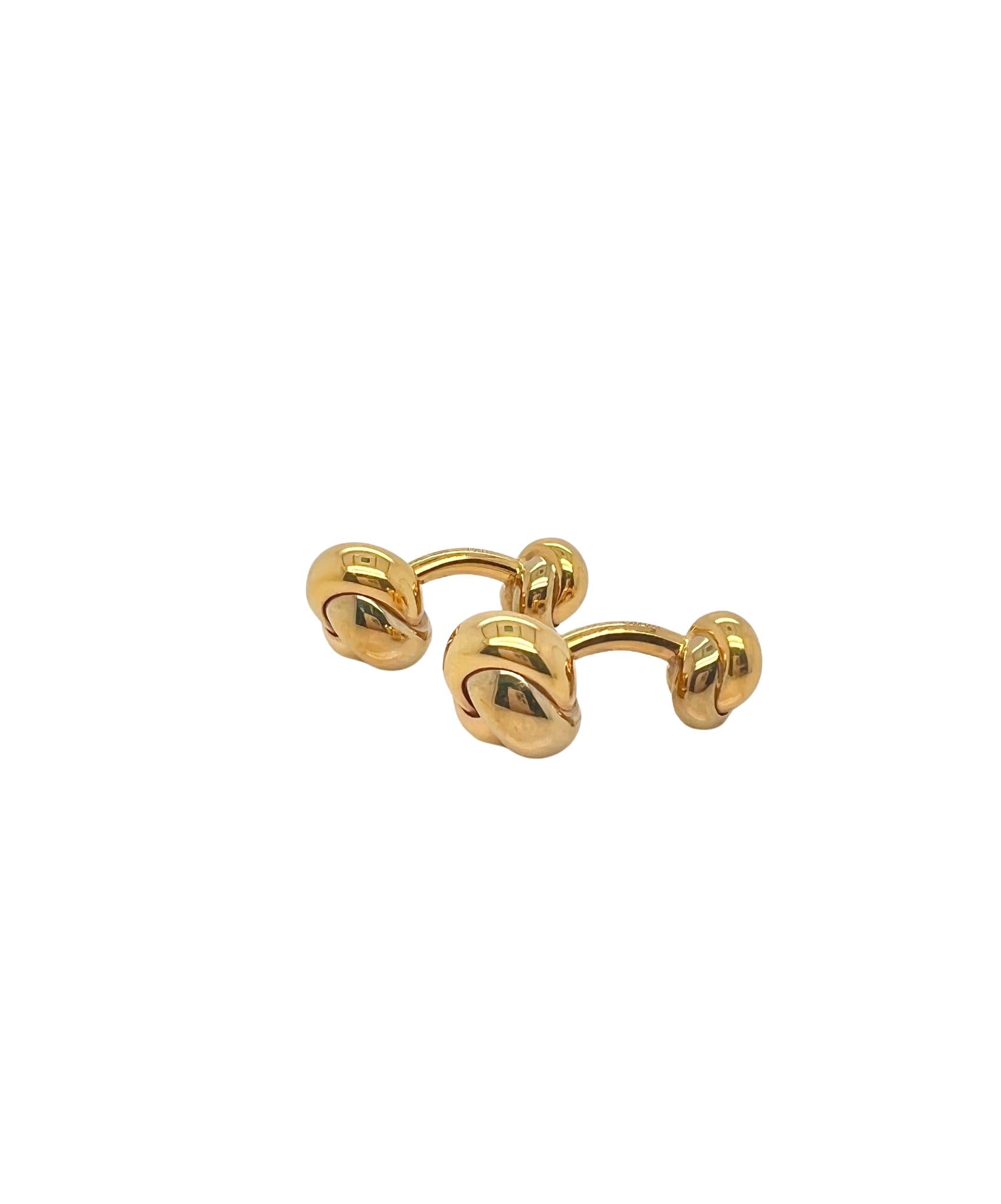 Cartier 18k Gold Knot Cufflinks