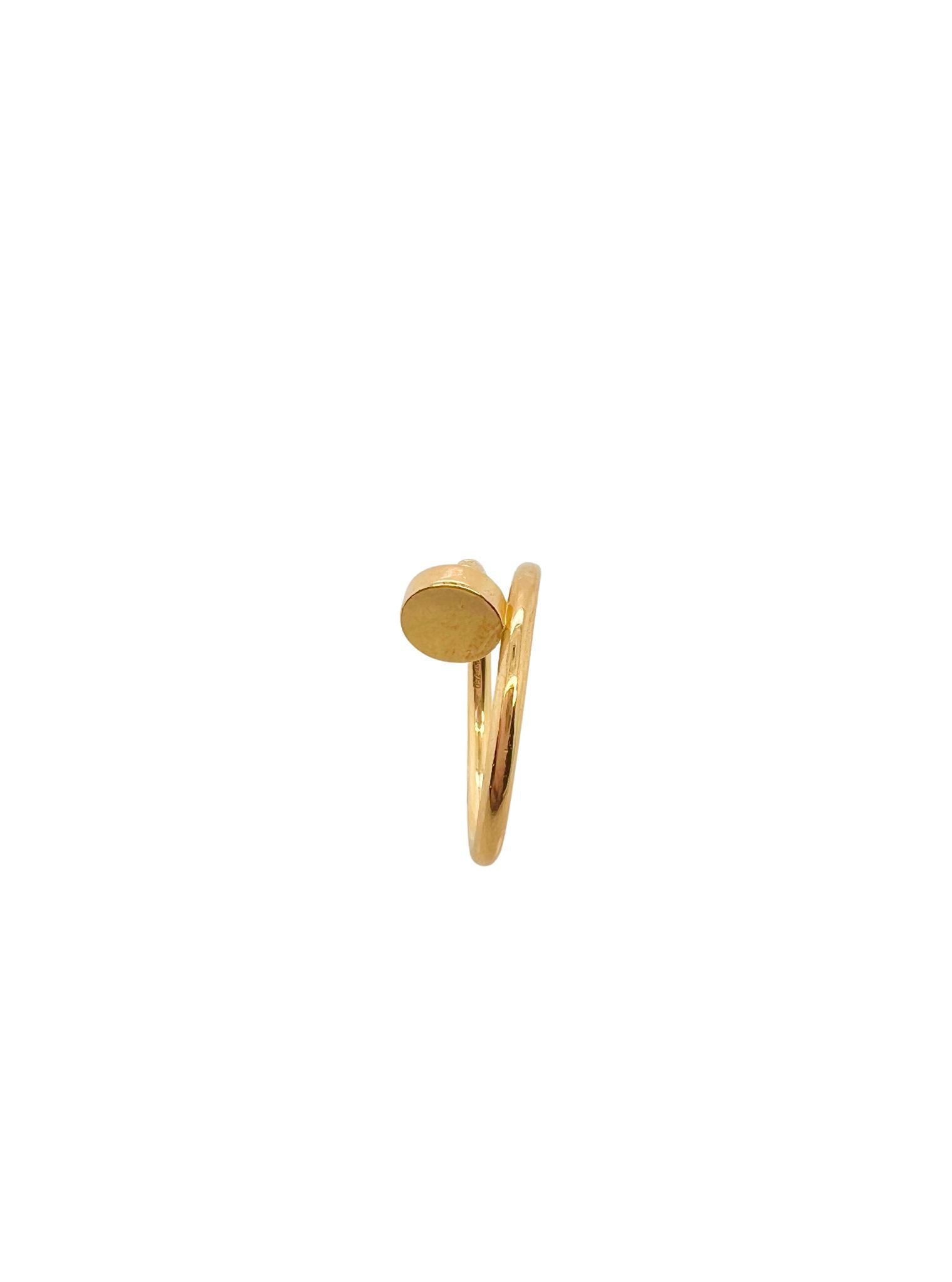 Cartier 18k Yellow Gold Nail Ring Au 750