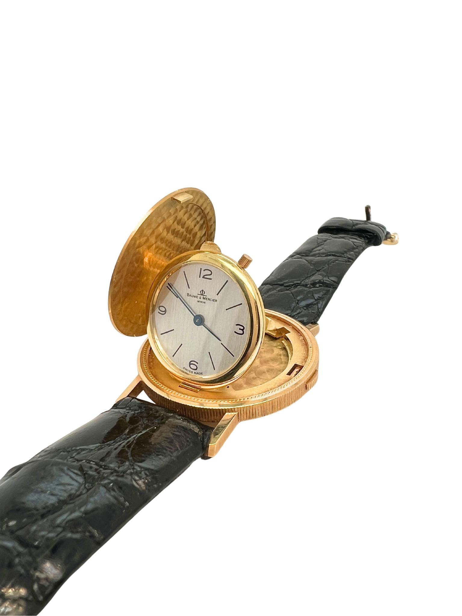 Baume & Mercier 18k Yellow Gold Hidden Dial Coin Watch