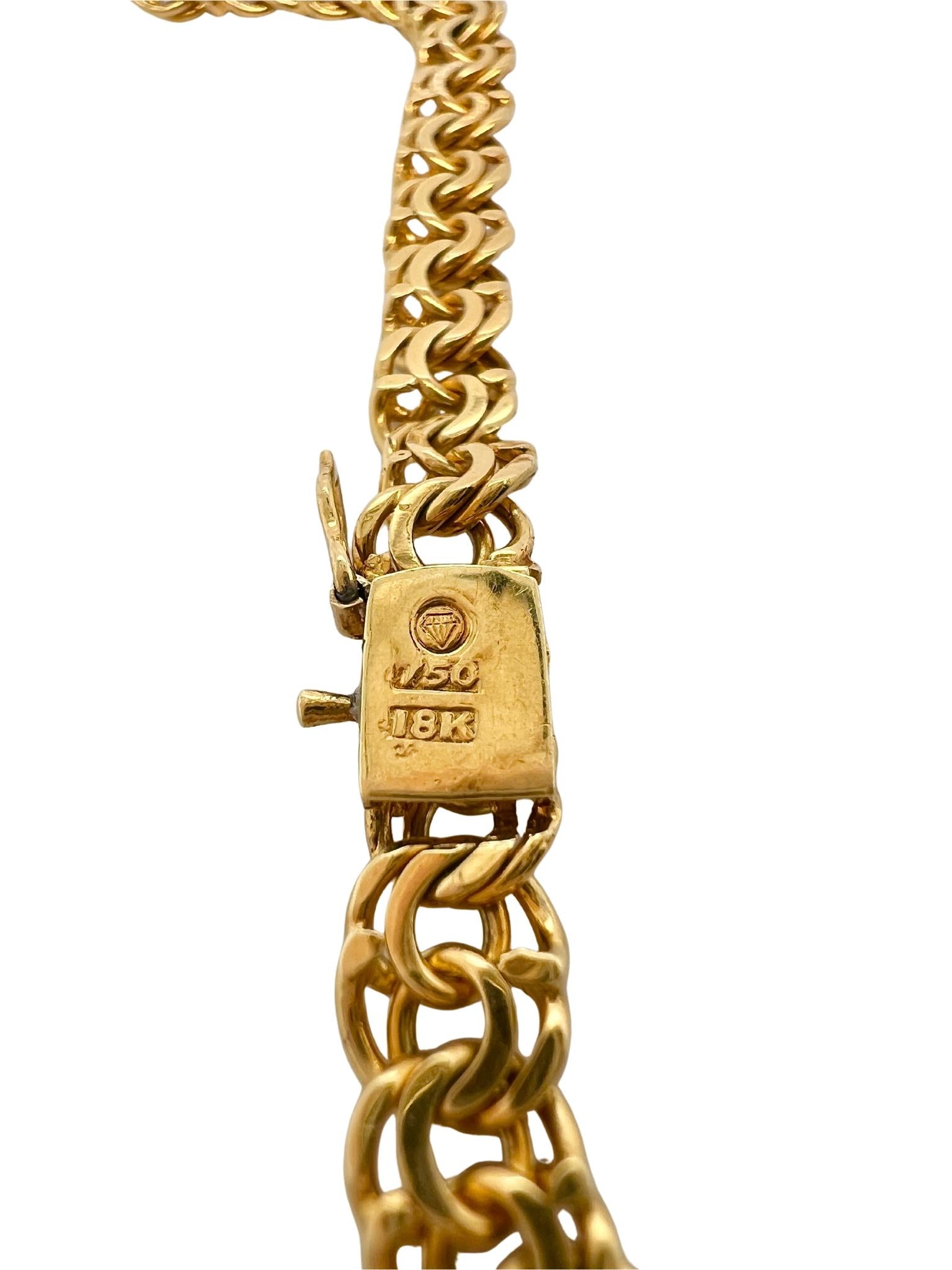 18k Gold, Mother-of-Pearl and Diamond Necklace