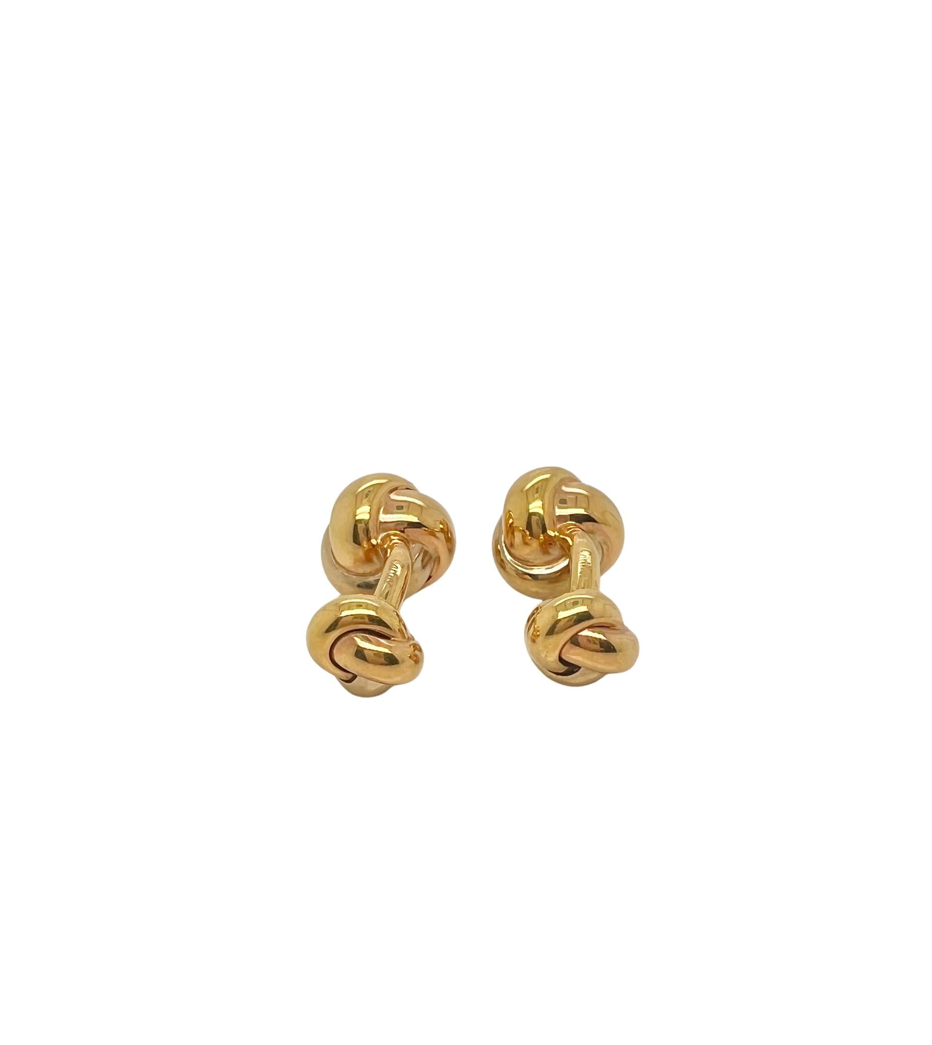 Cartier 18k Gold Knot Cufflinks