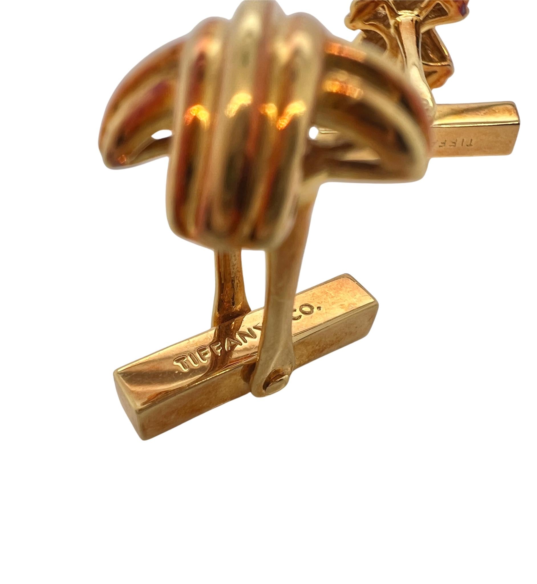 Tiffany & Co 18k Yellow Gold X Cufflinks