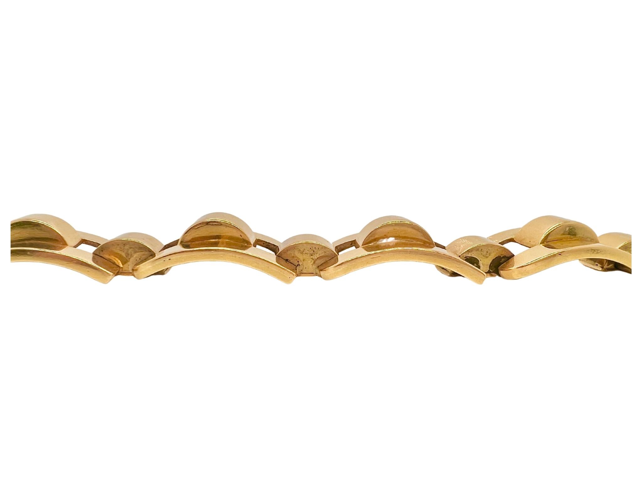 18k Gold Fancy Wide Link Bracelet
