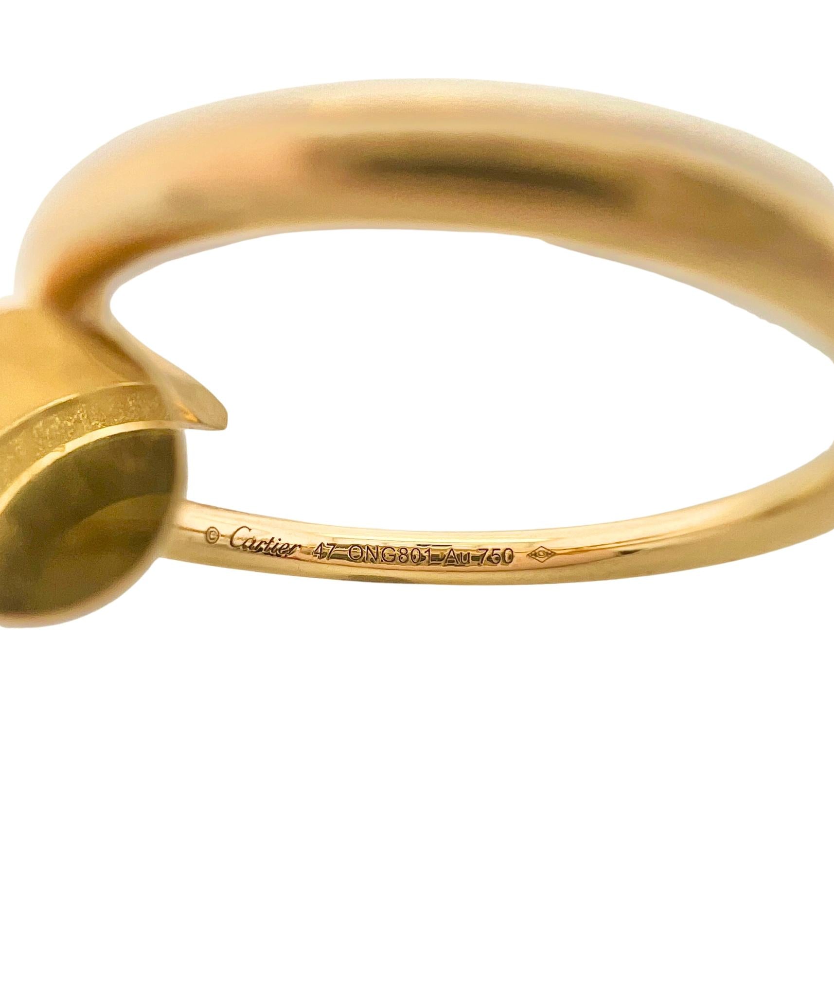 Cartier 18k Yellow Gold Nail Ring Au 750