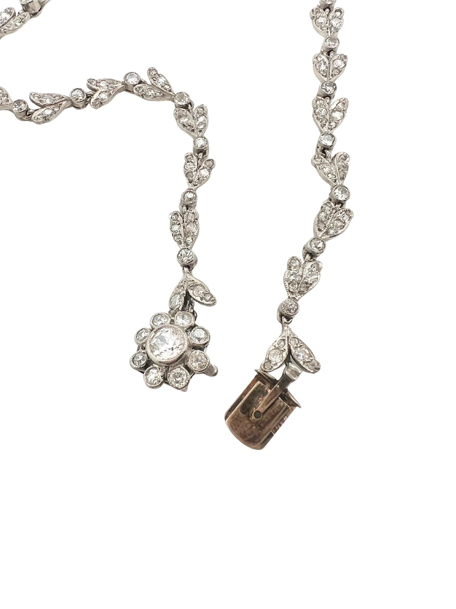 Magnificent Edwardian Platinum Diamond Necklace