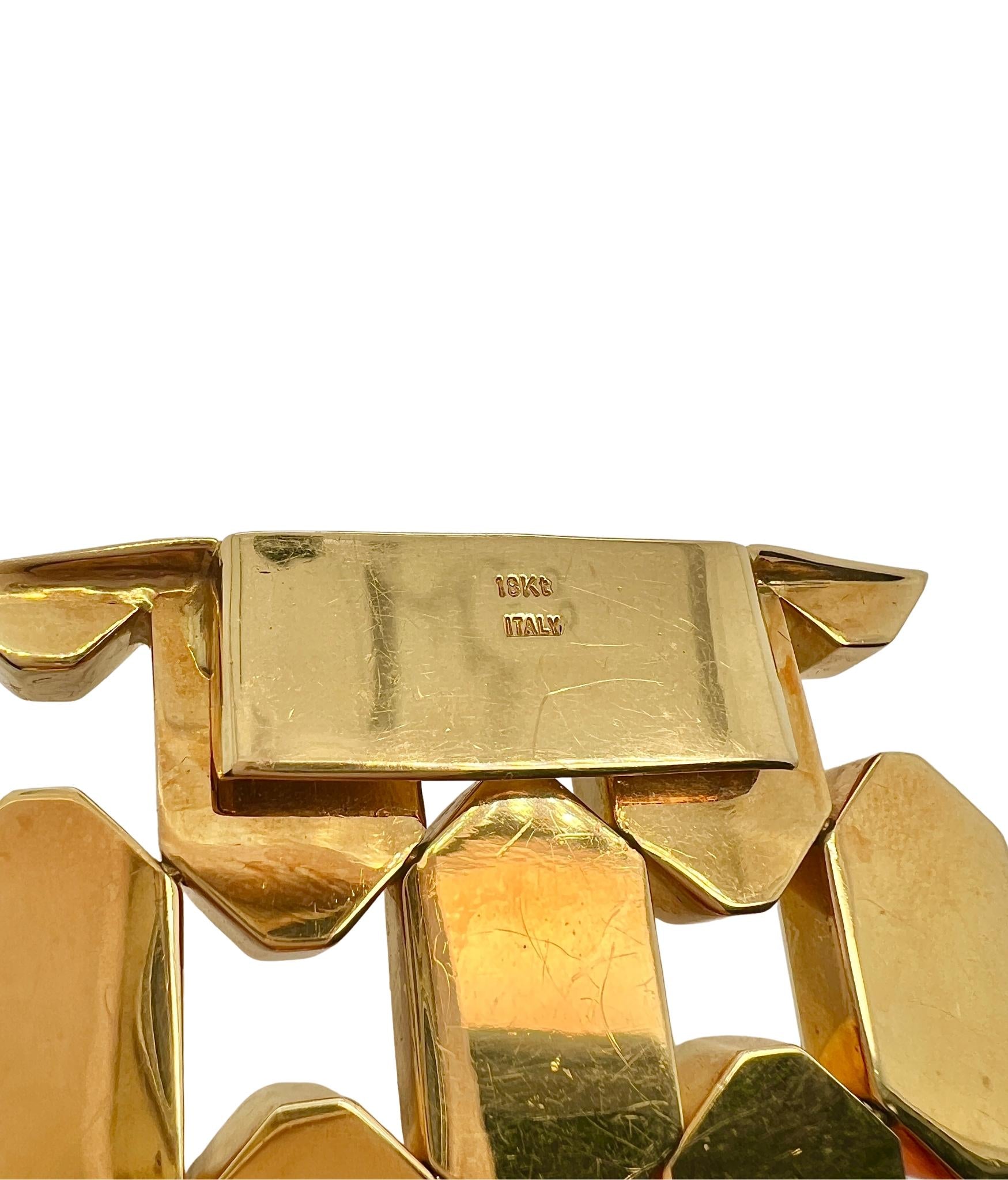 18K Gold 5 Row Gold Bar Bracelet