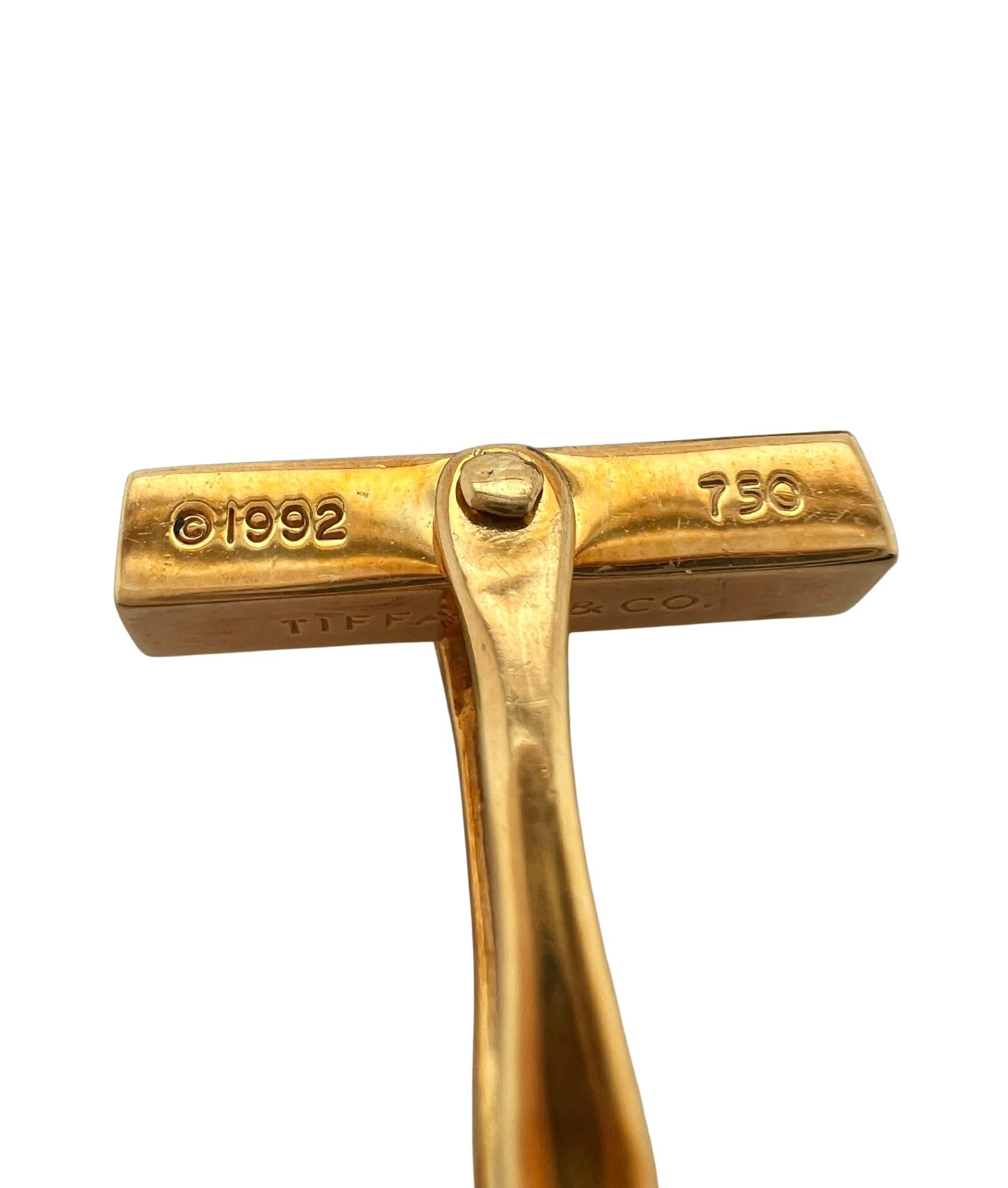Tiffany & Co 18k Yellow Gold X Cufflinks