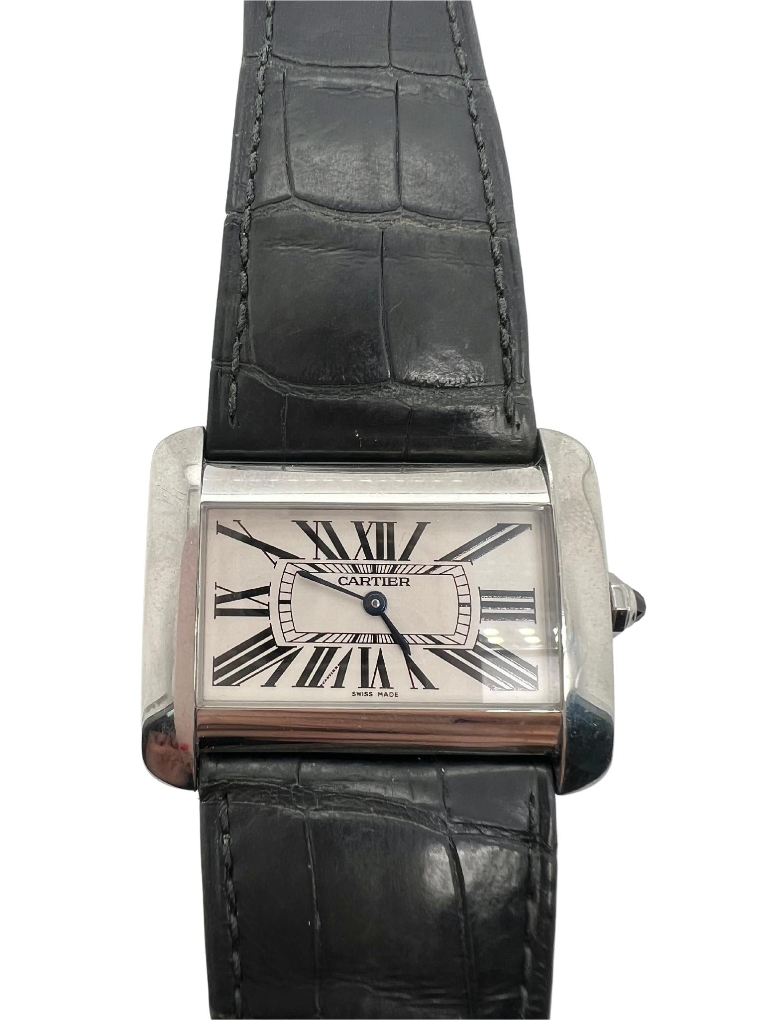 Cartier Tank Divan Stainless Steel Watch