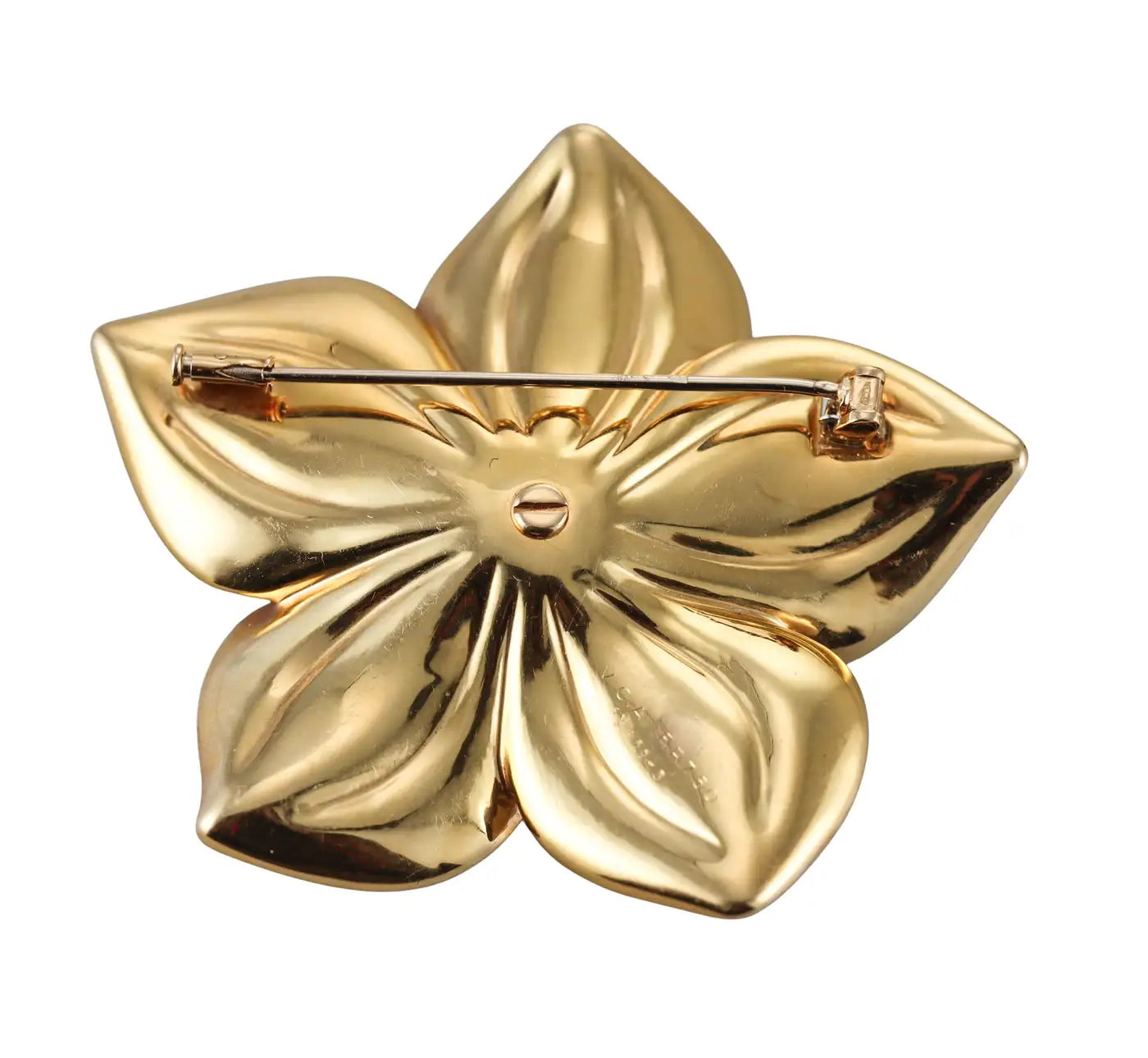 Van Cleef & Arpels Yellow Gold Diamond Large Flower Brooch