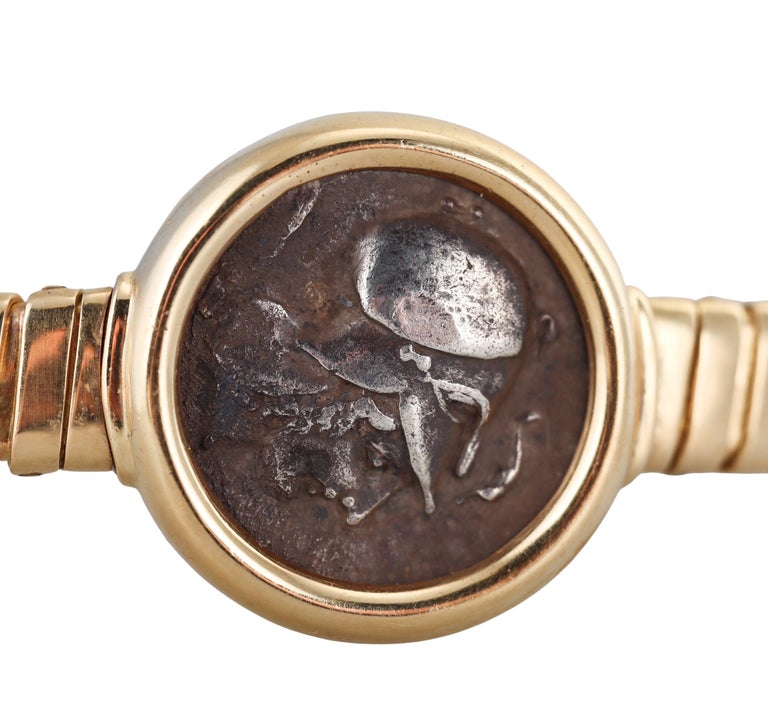 Bulgari Monete Ancient Coin Statere Corinto Yellow Gold Bracelet