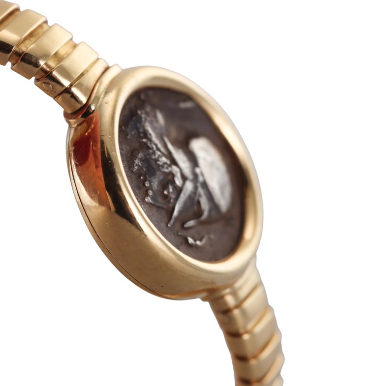 Bulgari Monete Ancient Coin Statere Corinto Yellow Gold Bracelet