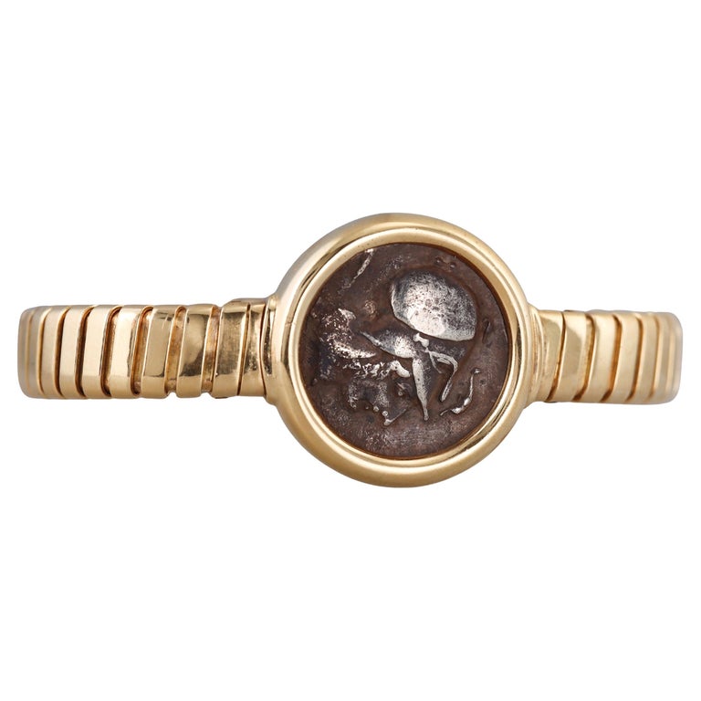 Bulgari Monete Ancient Coin Statere Corinto Yellow Gold Bracelet