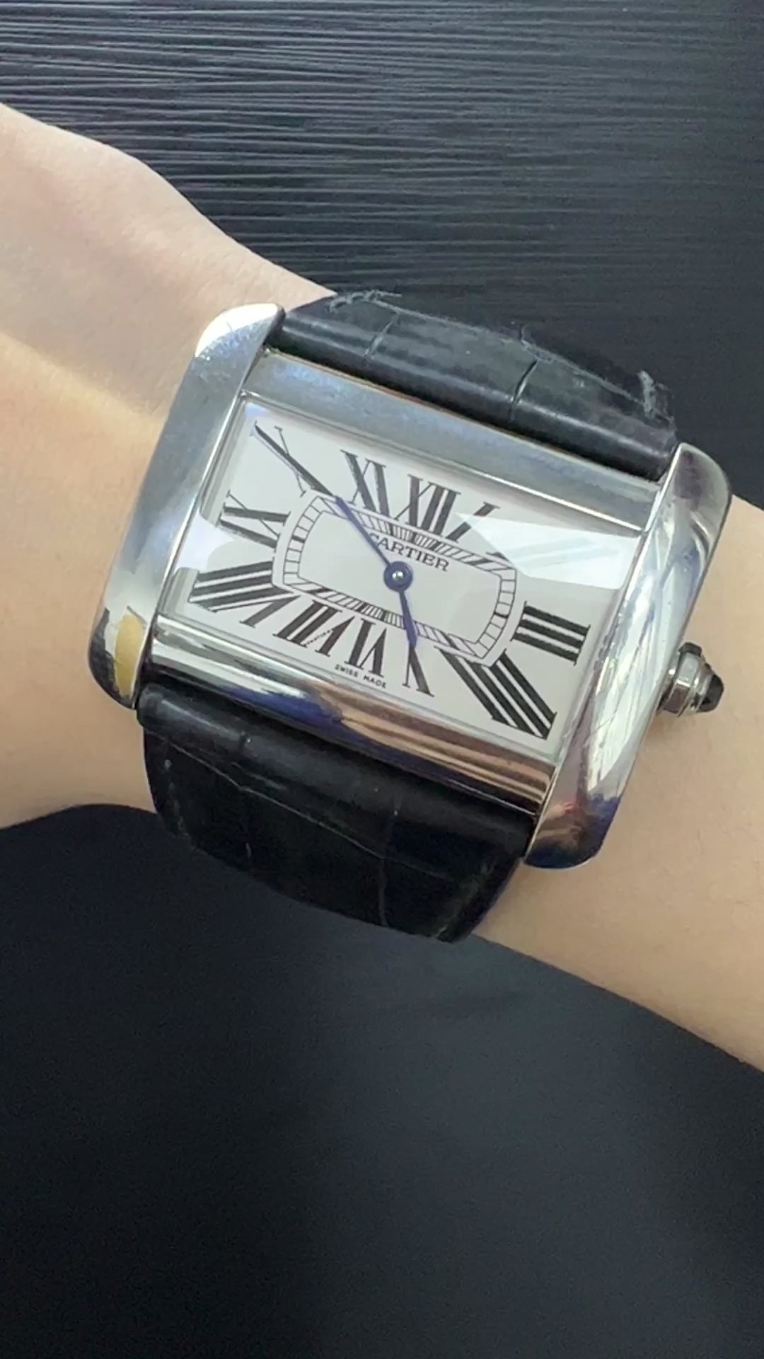 Cartier Tank Divan Stainless Steel Watch
