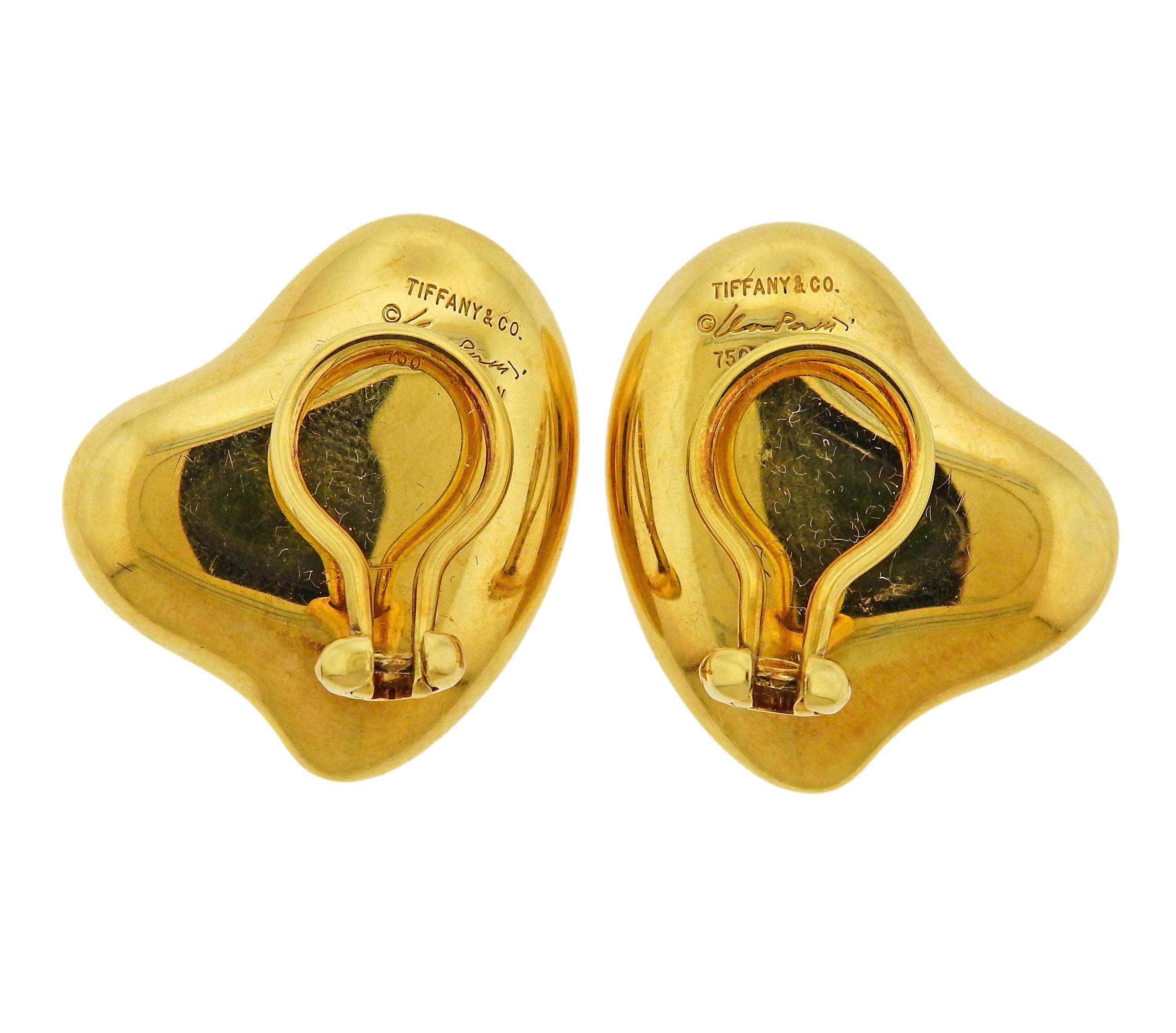 Tiffany & Co Elsa Peretti Design Heart Earrings