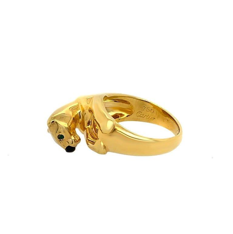 Cartier Panther 18 Karat Yellow Gold Ring Select Antique Jewelry