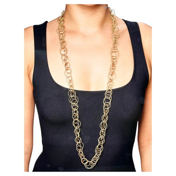 Buccellati Hawaii 18K YG Gold Circle Link Necklace