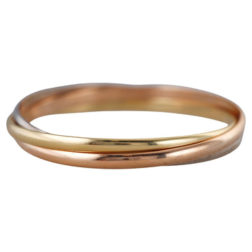 Cartier Trinity Rose Yellow White Gold Bangle Bracelet