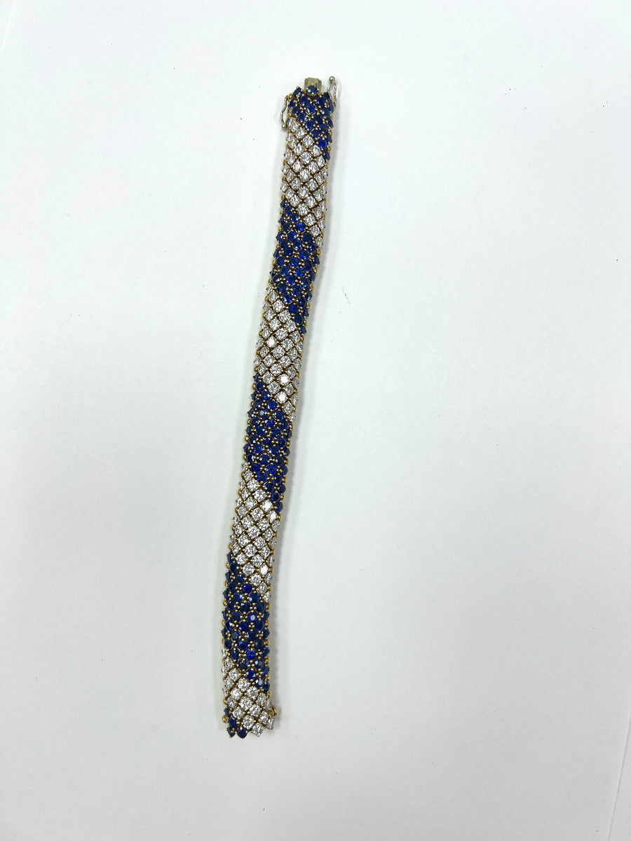 Gold, Sapphire and Diamond Bracelet