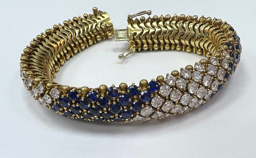 Gold, Sapphire and Diamond Bracelet