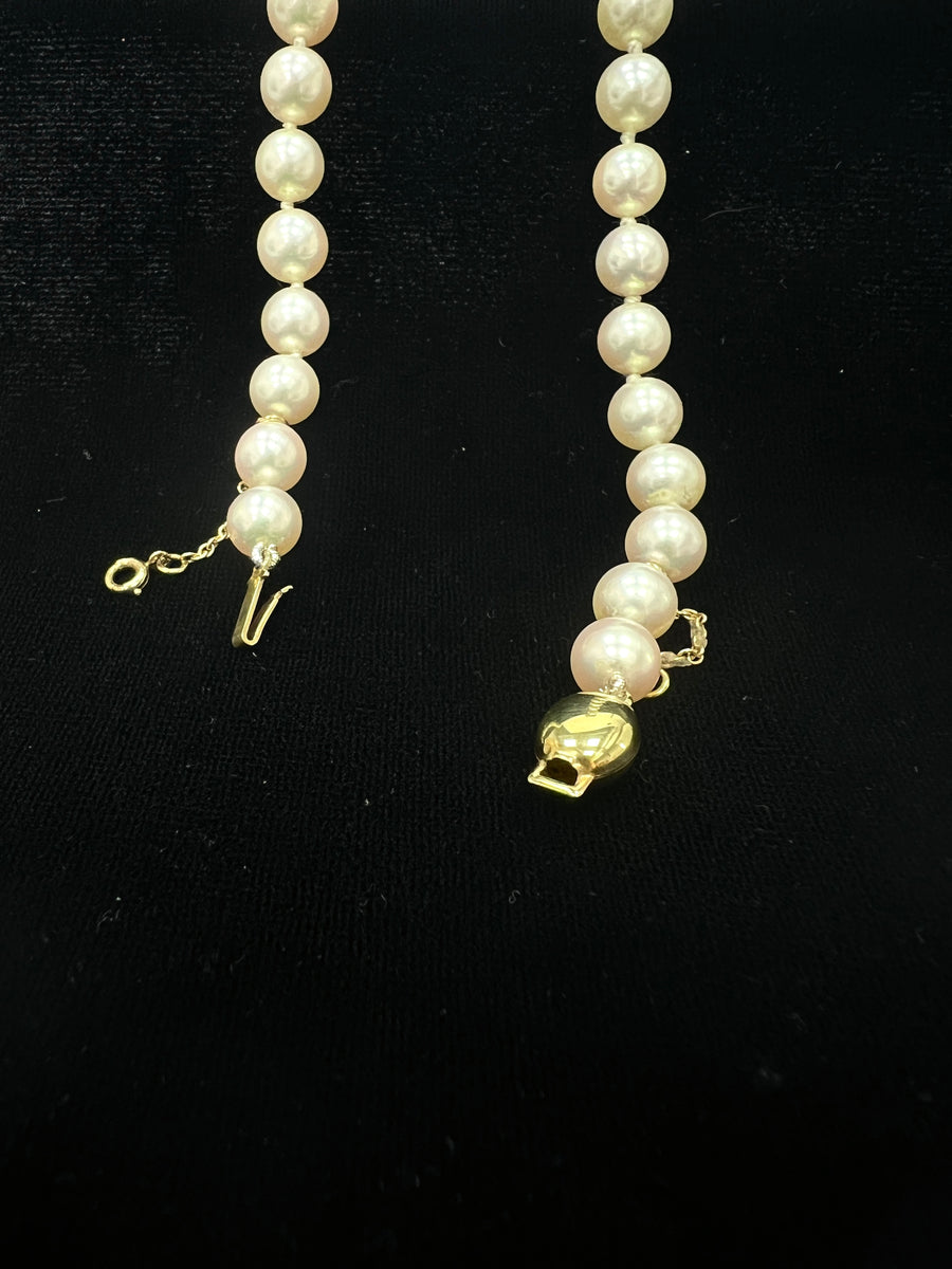 Cartier Vintage 18K Yellow Gold Panthere Emerald and Pearl Necklace