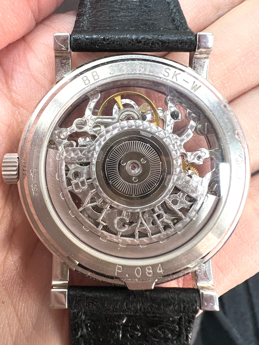 Bvlgari 18k White Gold Skeletonized Wristwatch